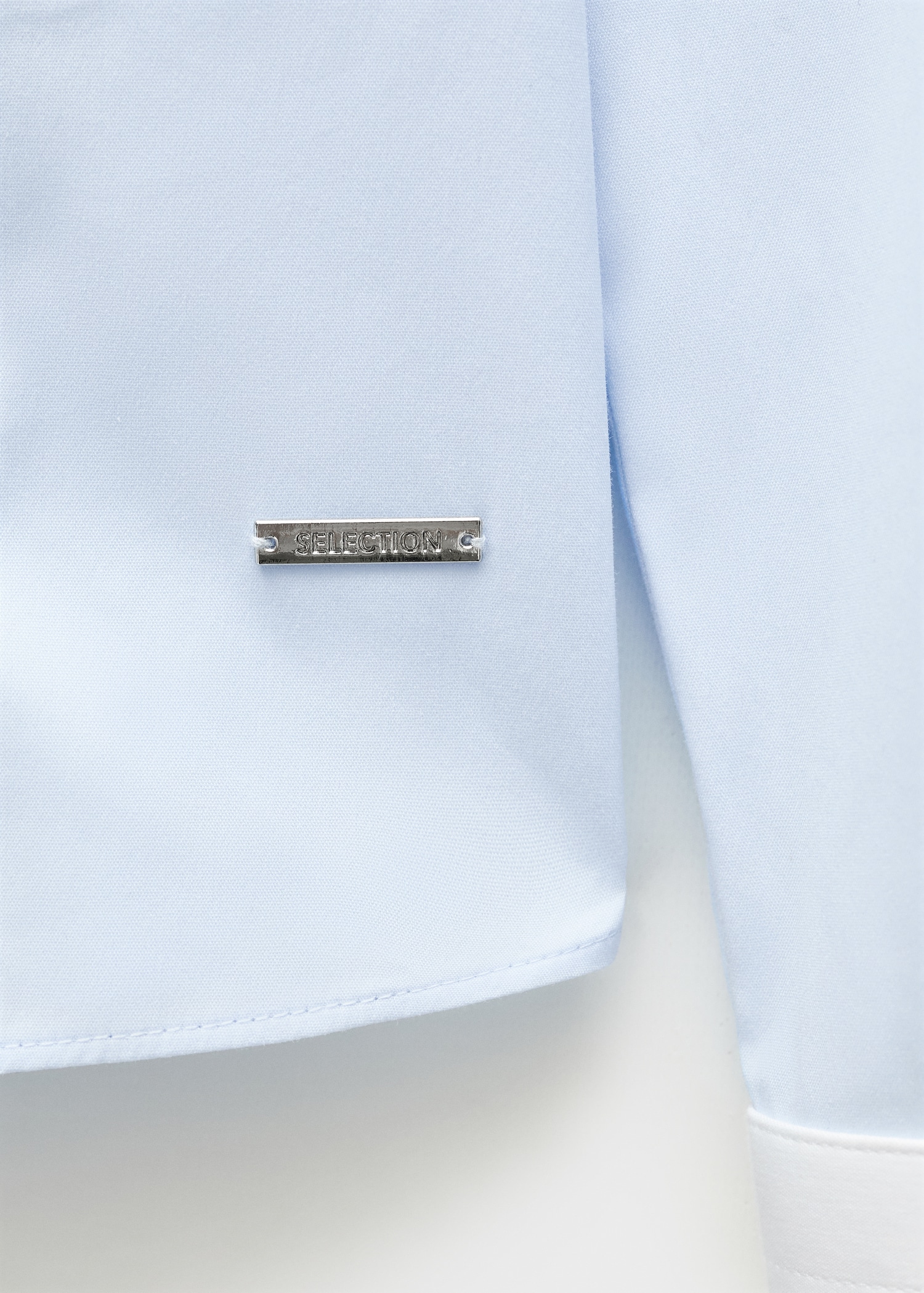 Poplin shirt with contrasting details - Details of the article 0