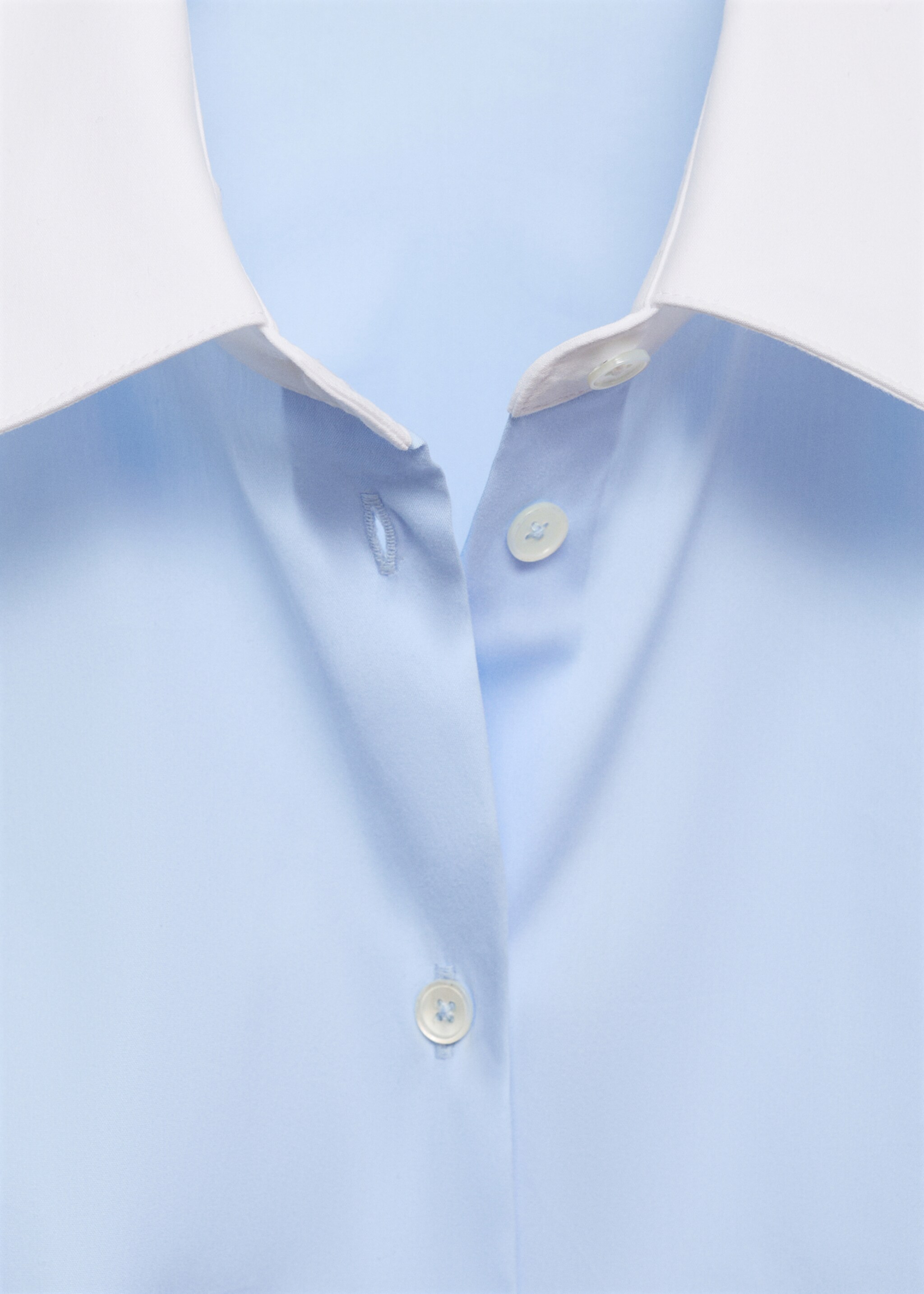 Poplin shirt with contrasting details - Details of the article 8