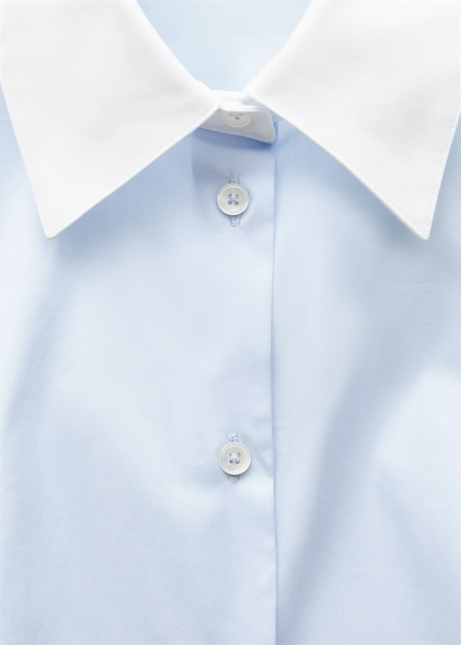 Poplin shirt with contrasting details - Details of the article 8