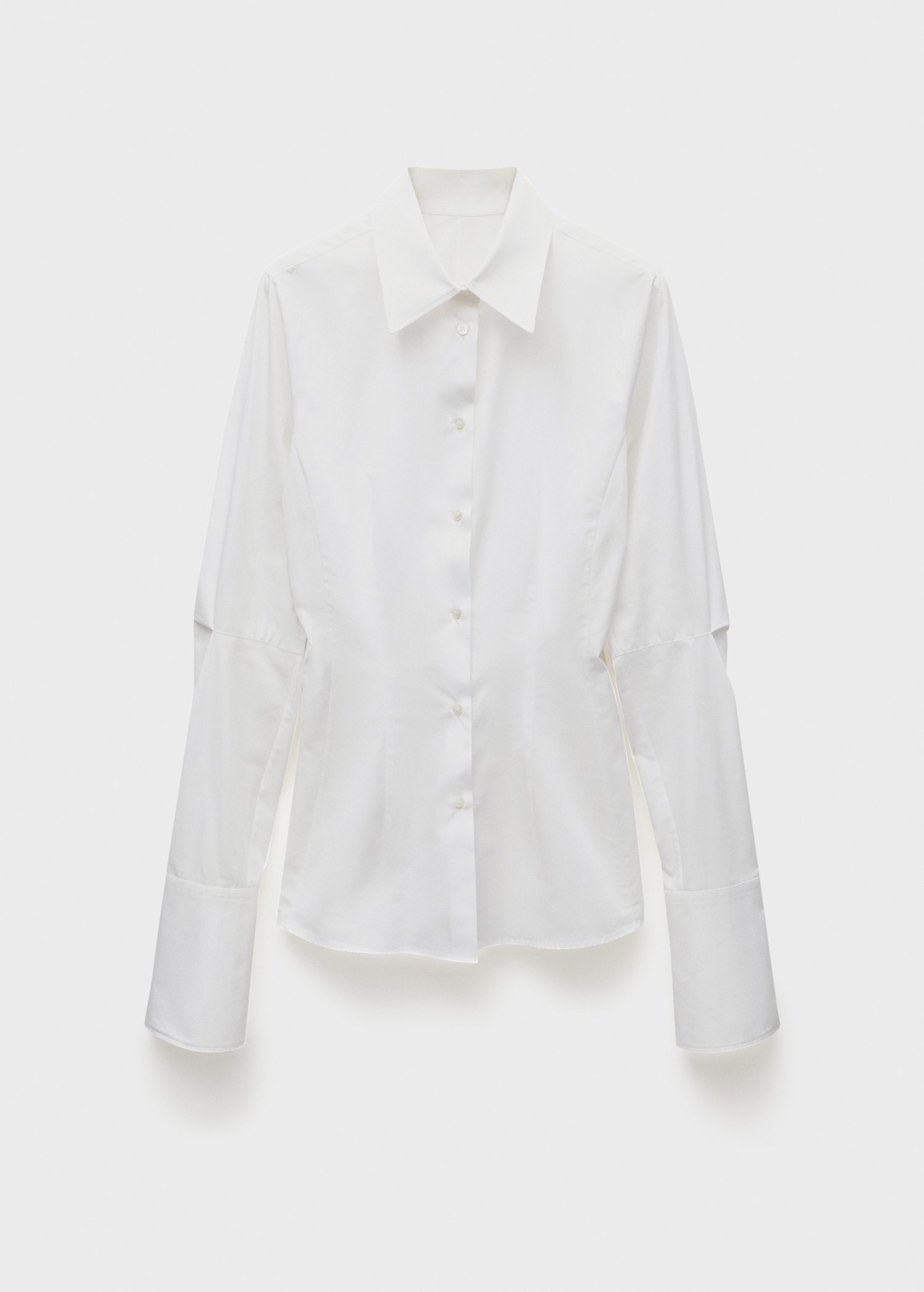 Cotton shirt with pleated detail - Article without model