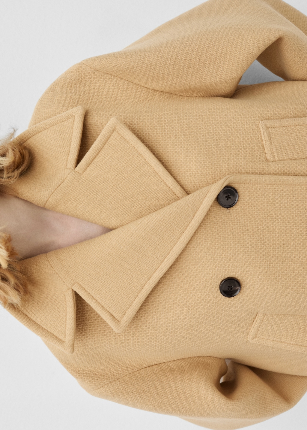 Double breasted virgin wool coat Femme MANGO France metropolitaine