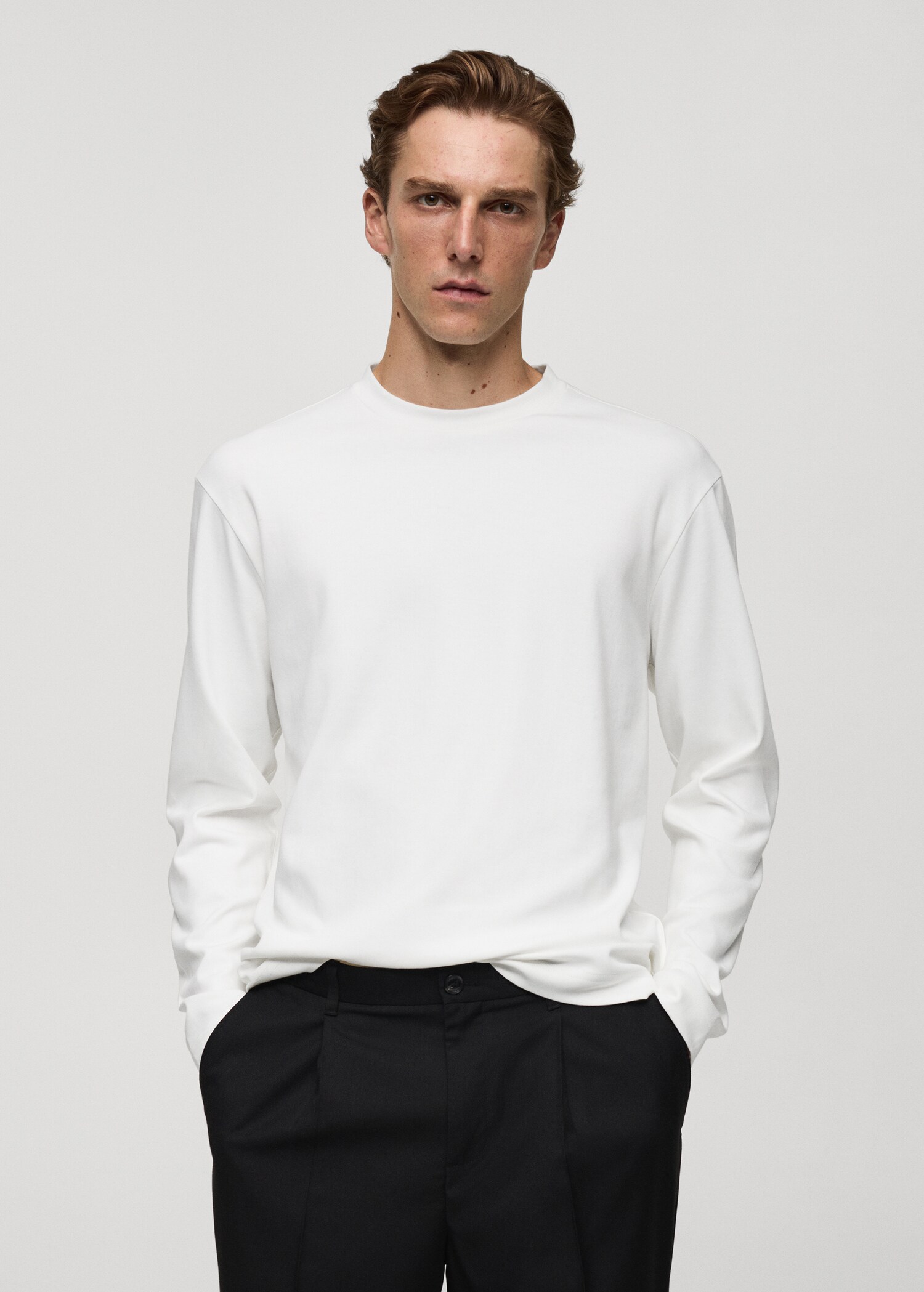 100% cotton long-sleeved t-shirt - Medium plane