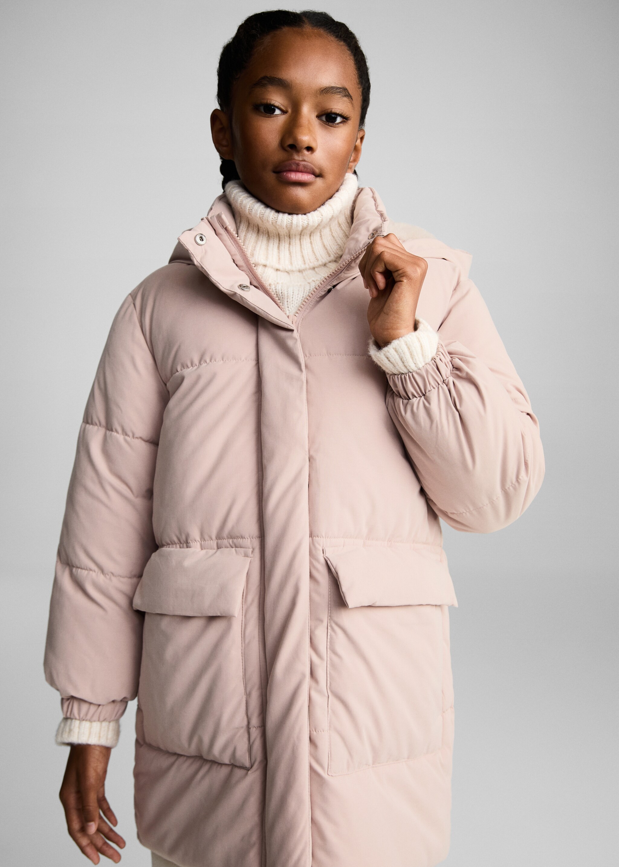 Anorak acolchado bolsillos - Plano medio