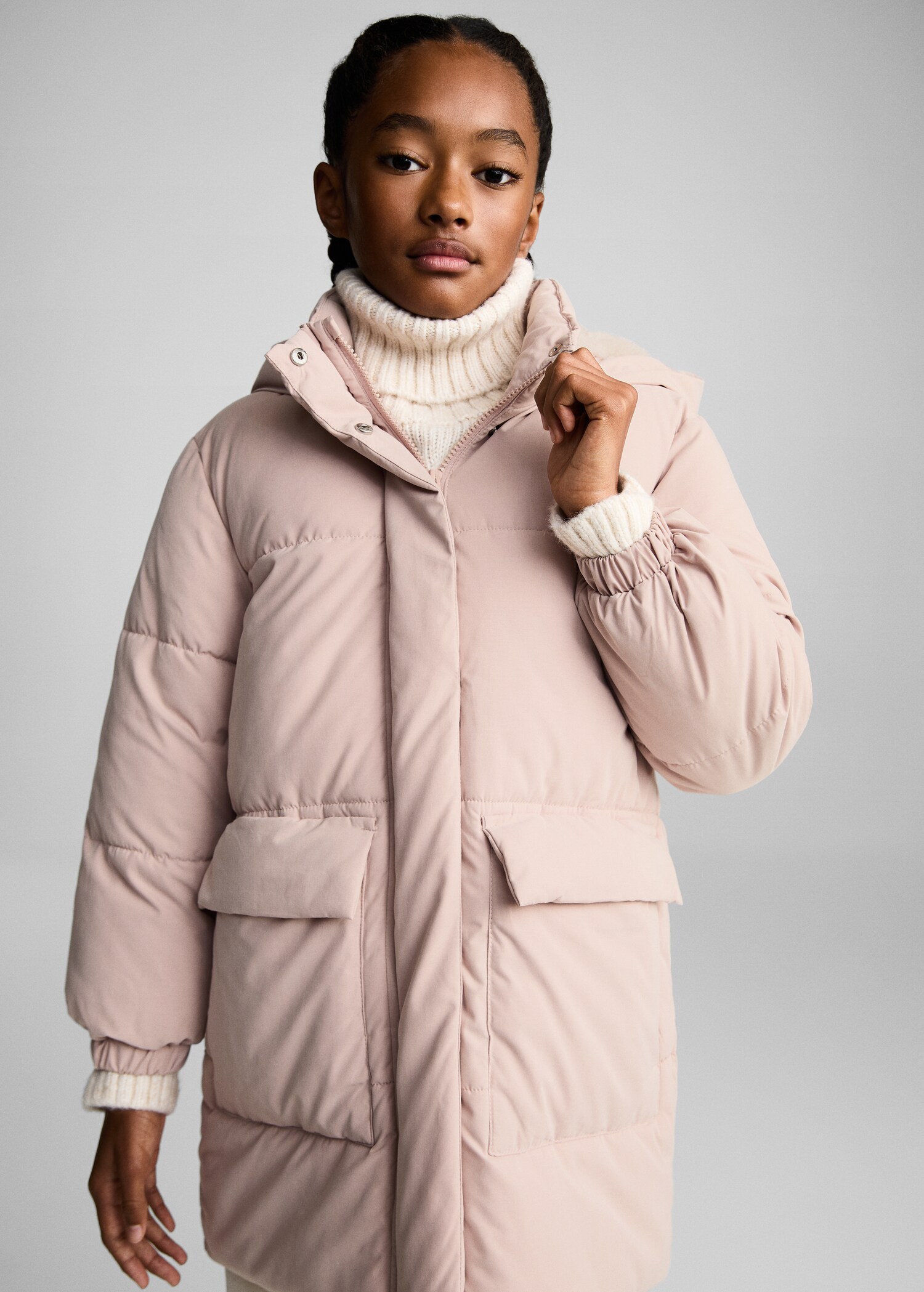 Anorak acolchado bolsillos - Plano medio