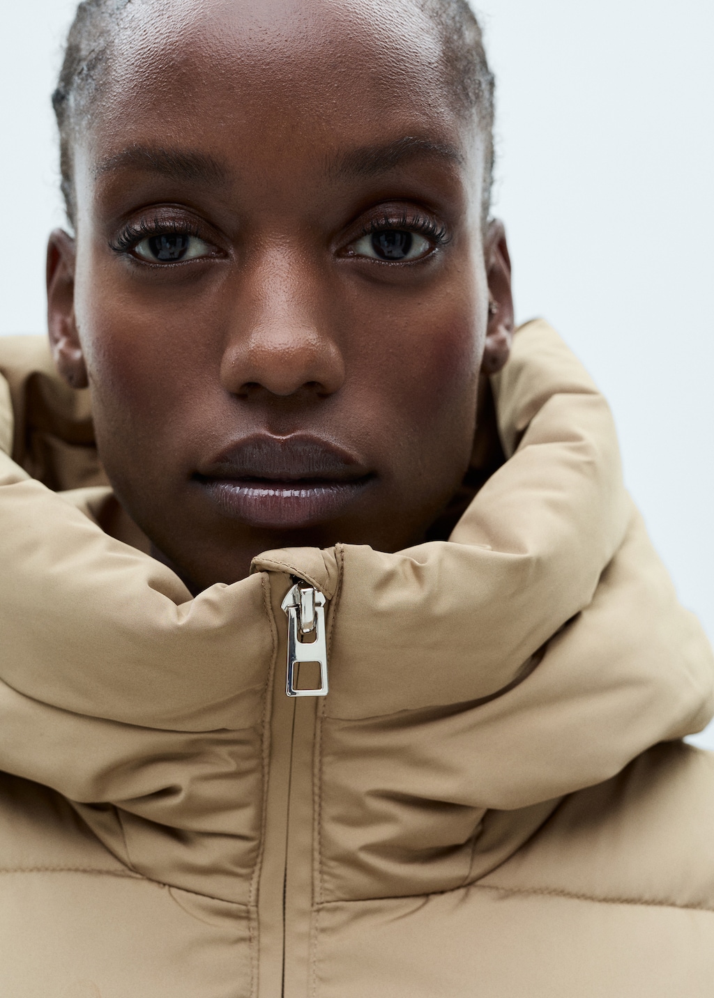 Hood quilted coat