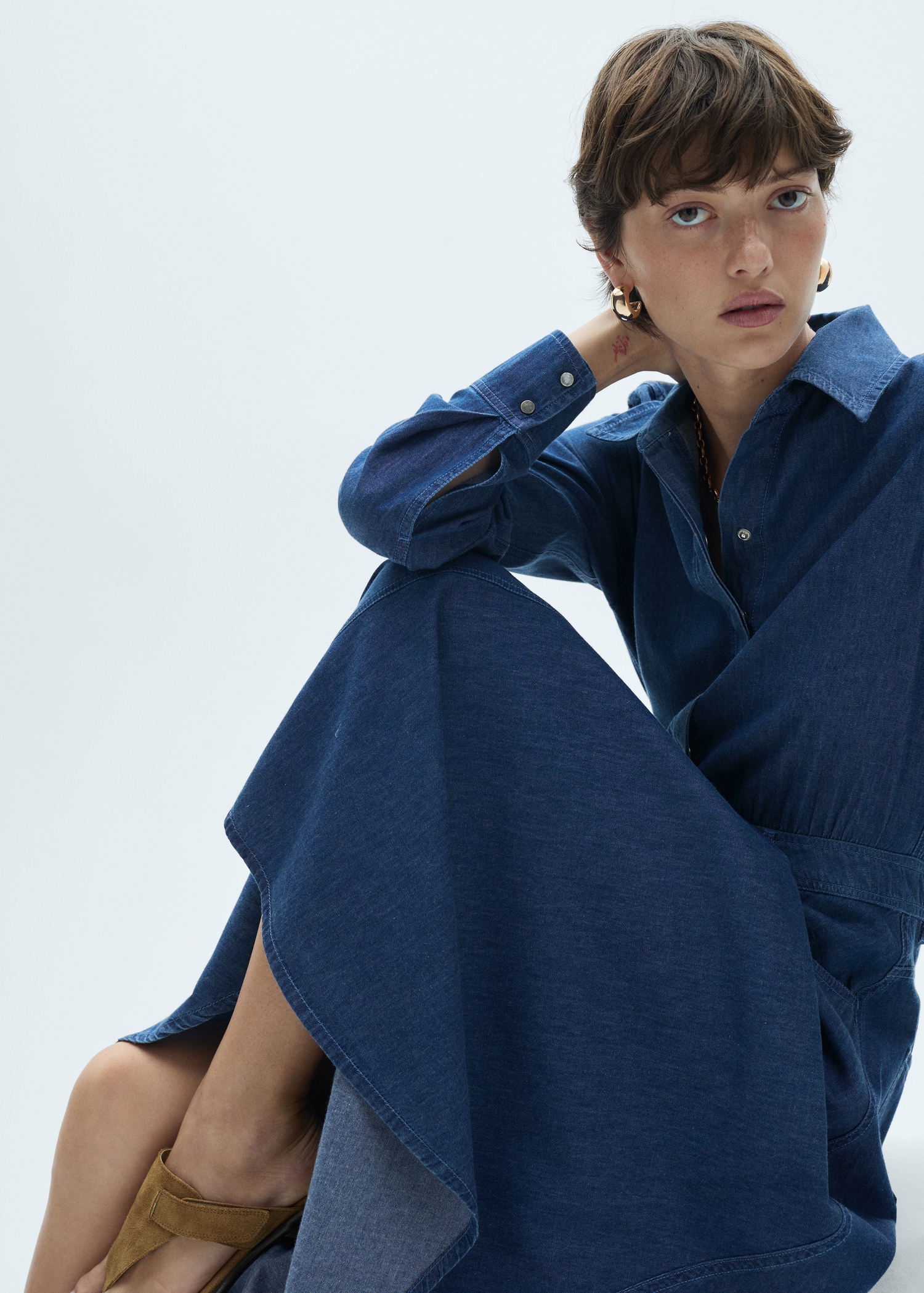 Robe chemise jean MANGO France (La Réunion)