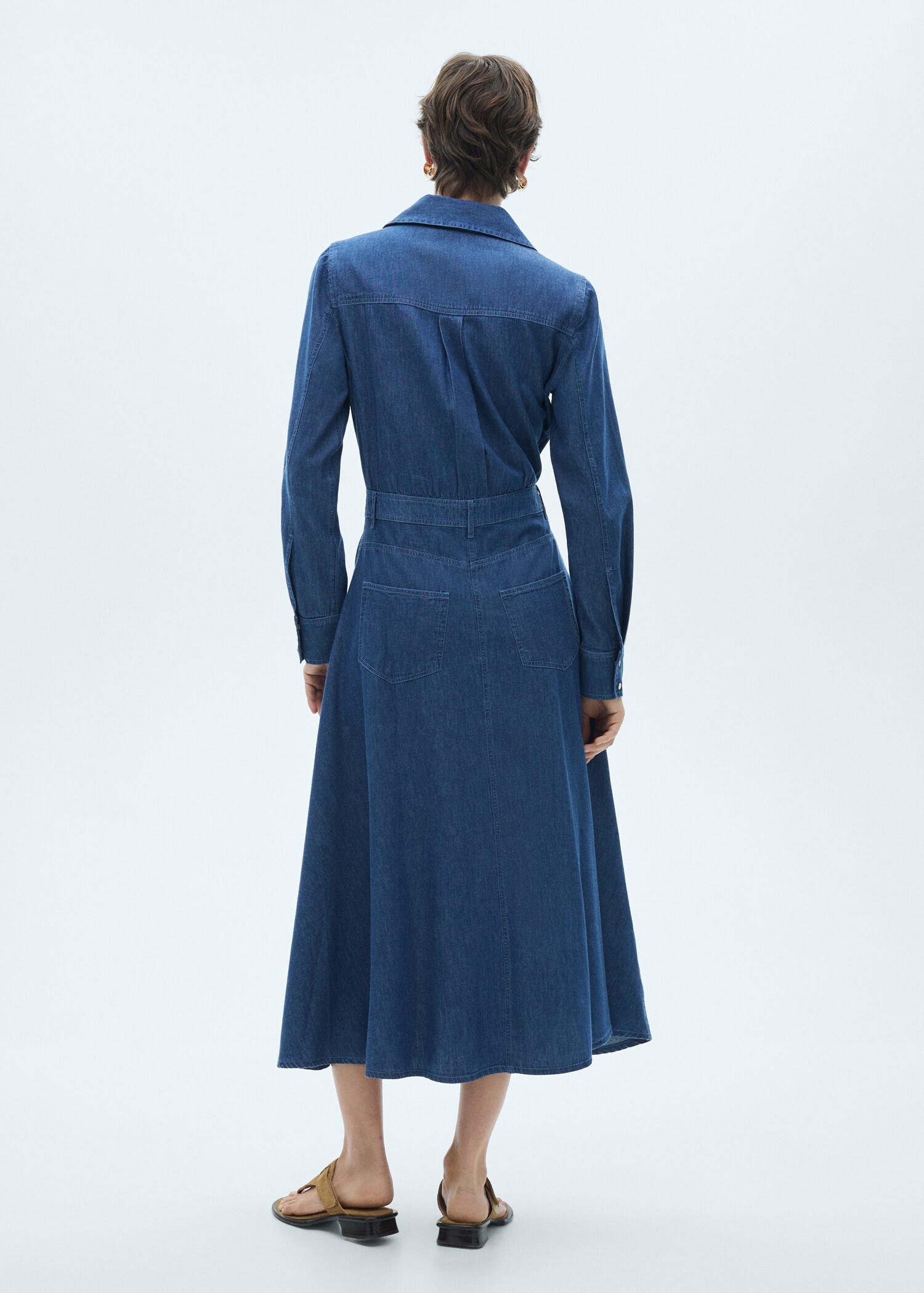 Denim shirt dress - Reverse of the article