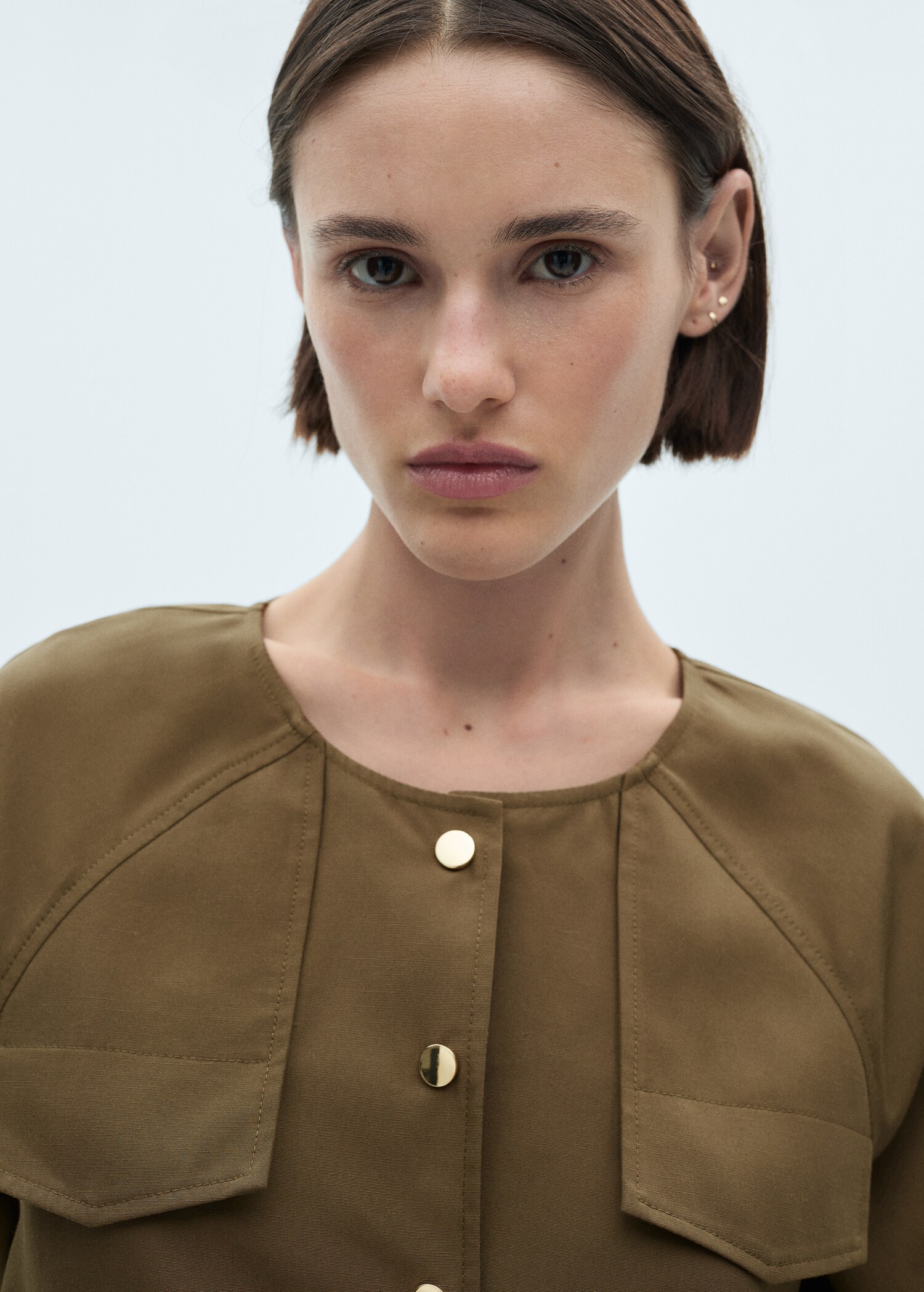 Chaqueta lyocell bolsillos - Detalle del artículo 1