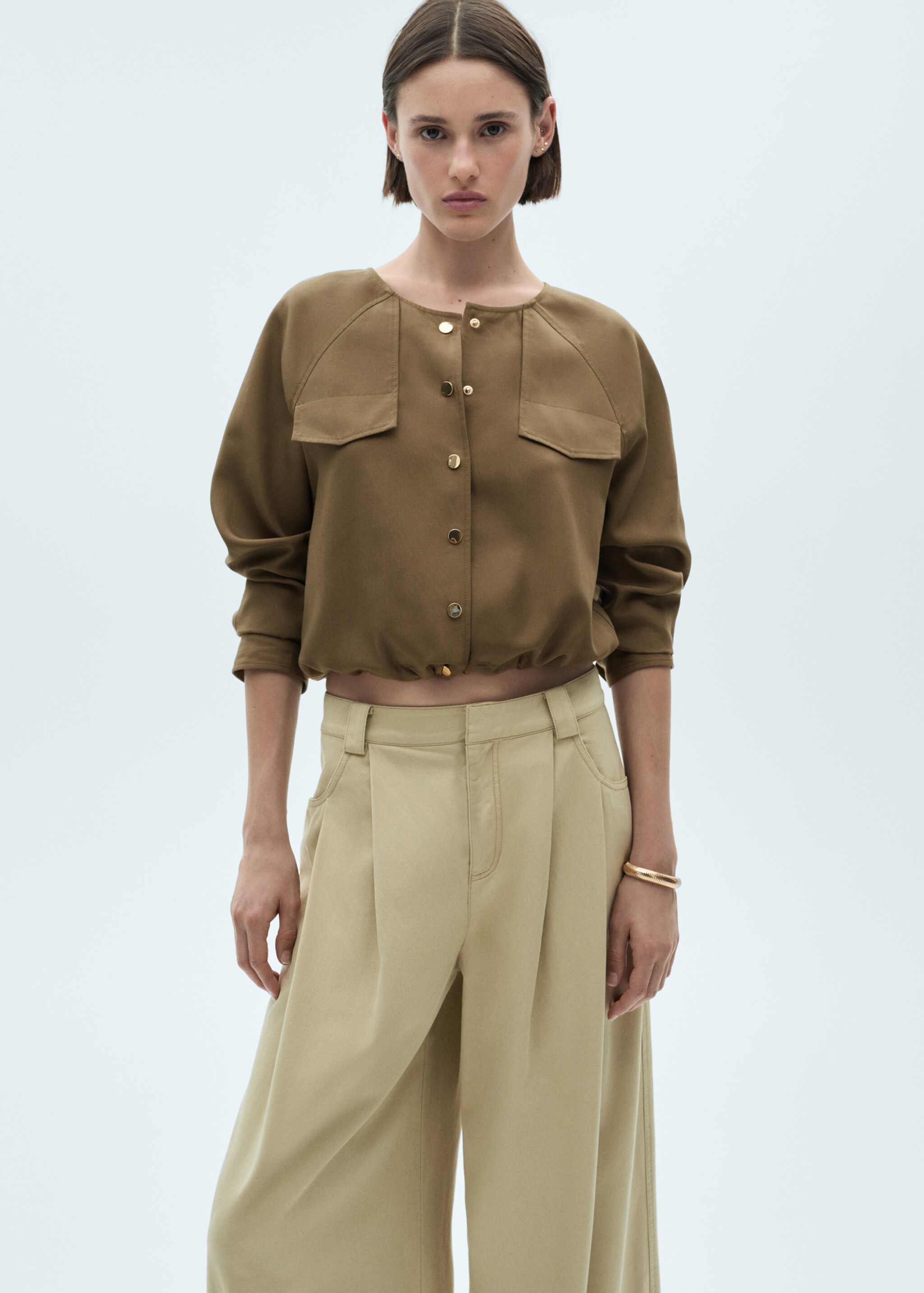 Chaqueta lyocell bolsillos - Detalle del artículo 2
