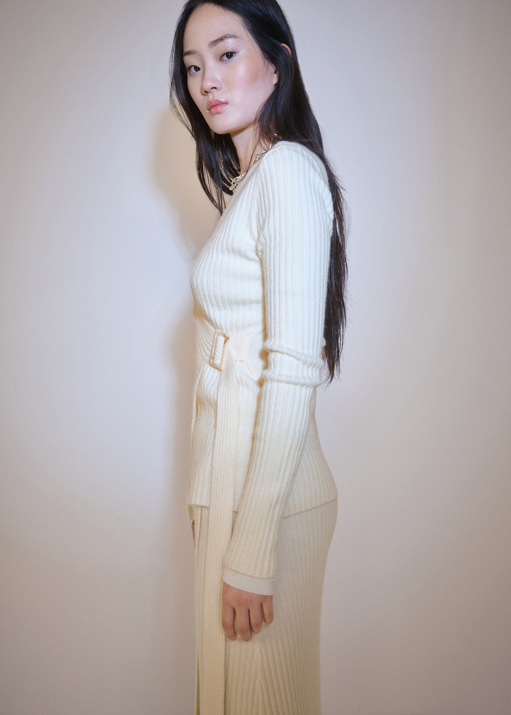 logo jacquard velor rib cardigan