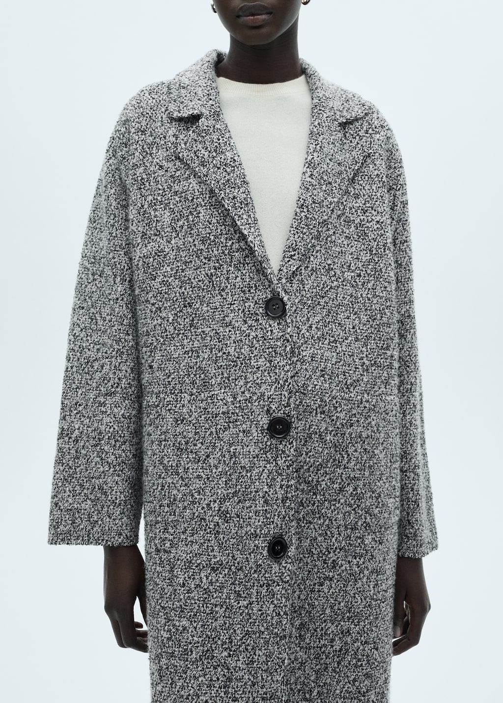 Manteau coton maille chinee Femme MANGO France metropolitaine
