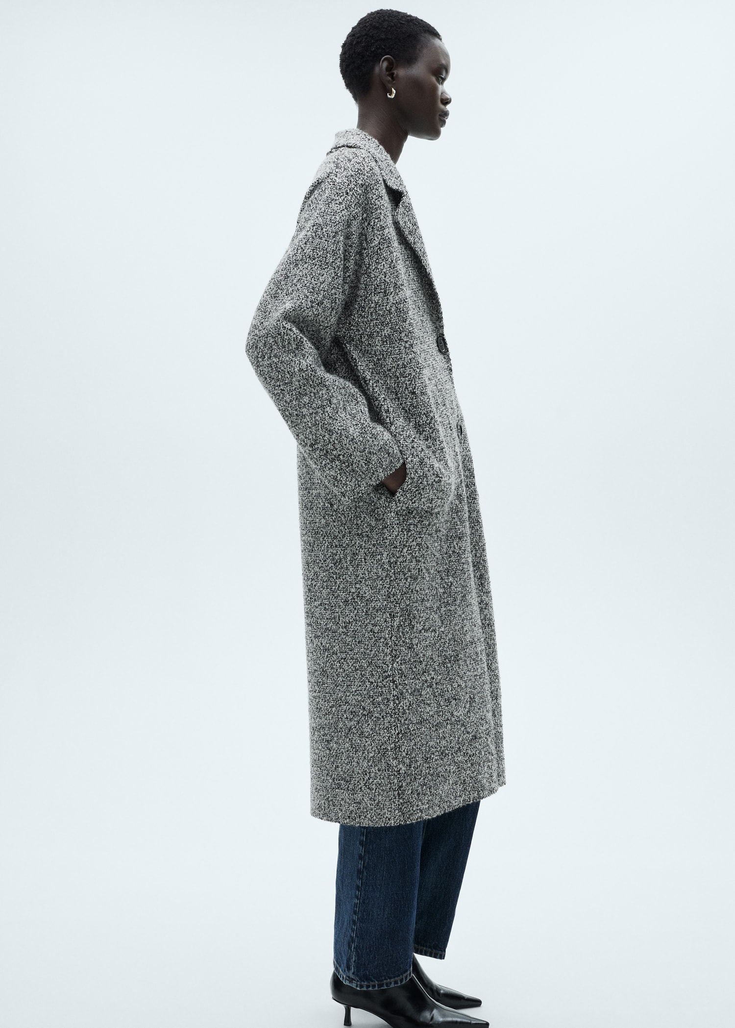 Marbled knitted cotton coat - Details of the article 4