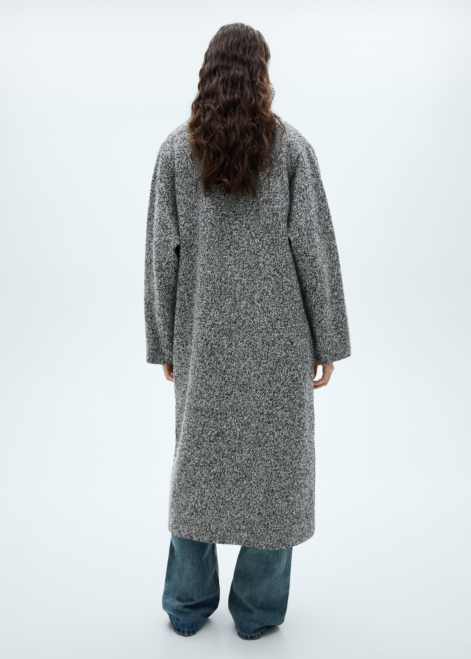 Marbled knitted cotton coat - Reverse of the article