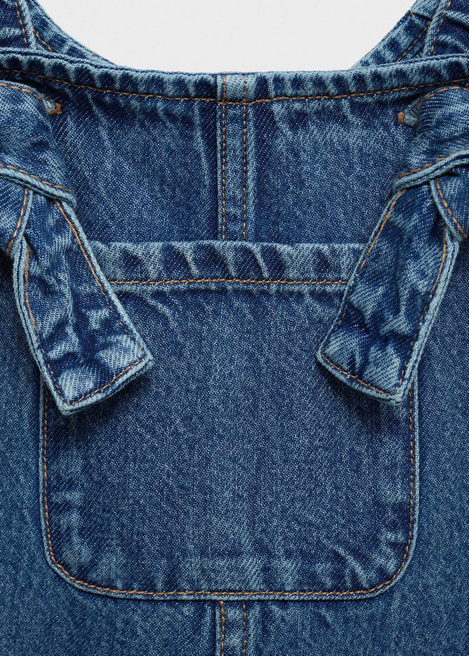 Long denim dungarees - Details of the article 8