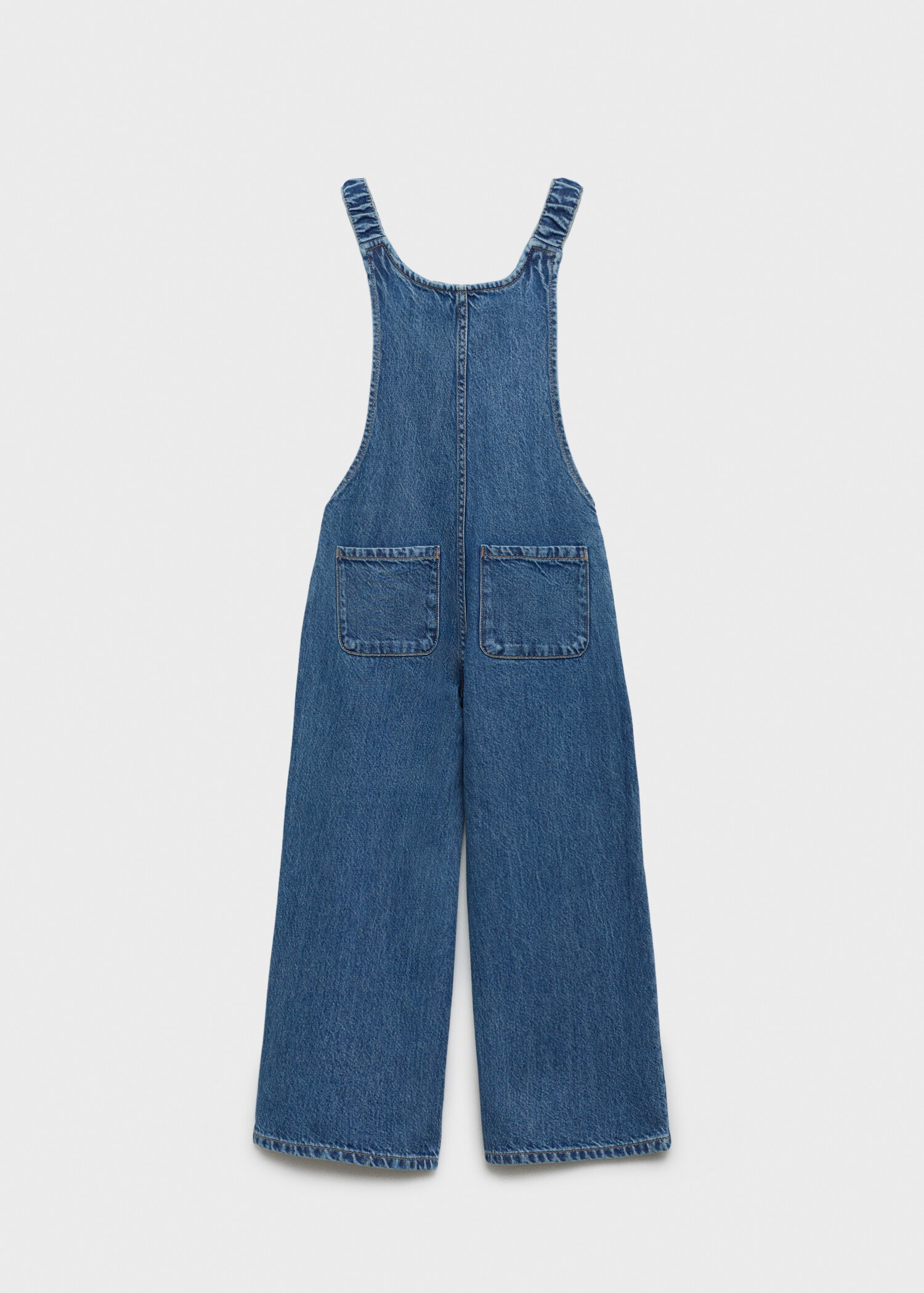 Long denim dungarees - Reverse of the article