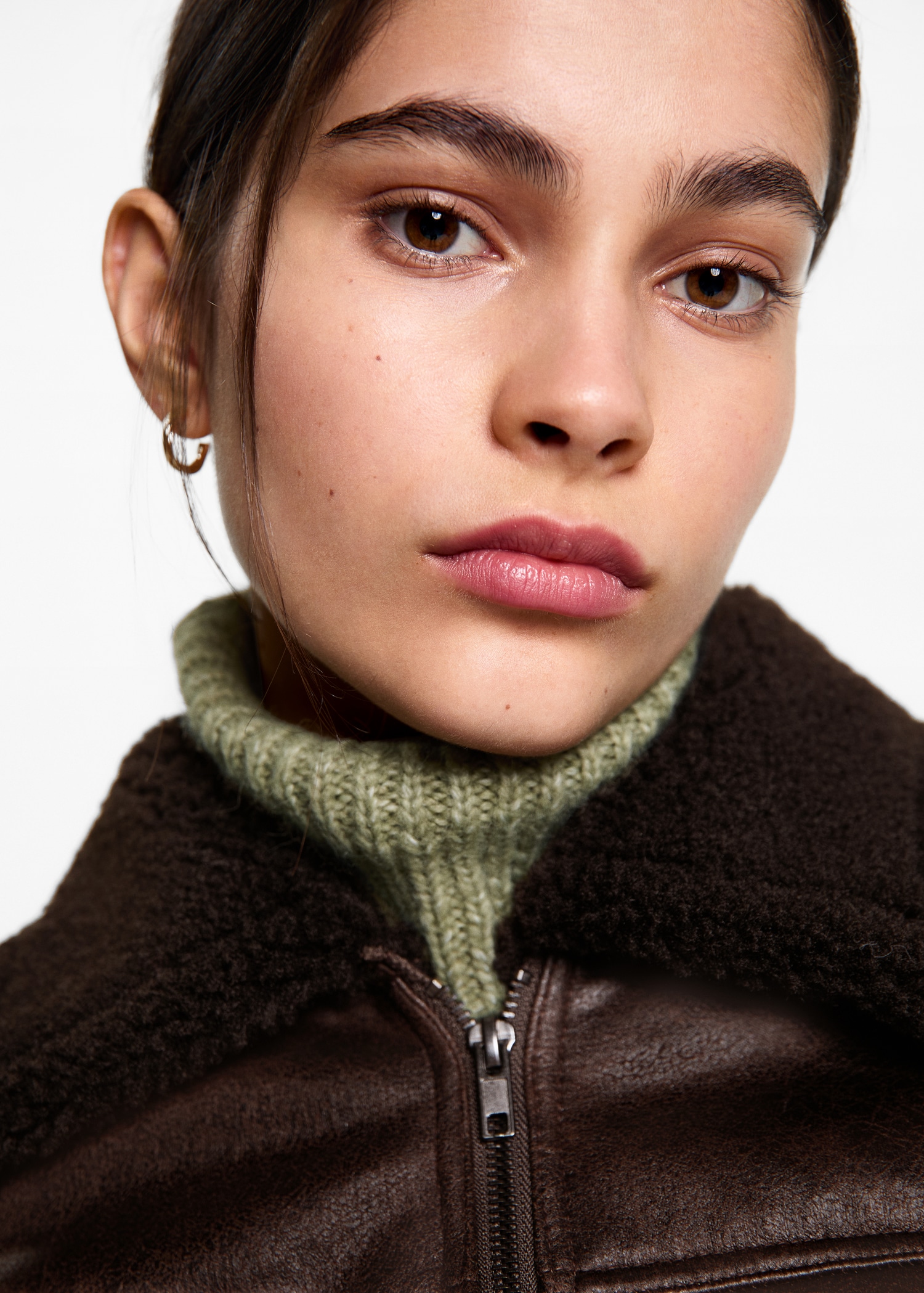 Leather-effect fleece jacket - Details of the article 1