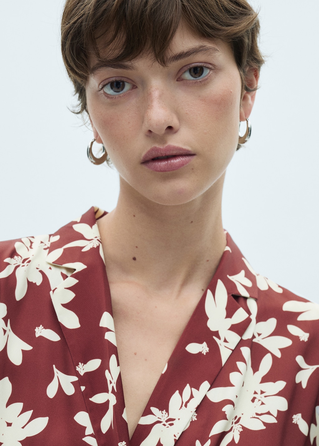 Printed pleated dress