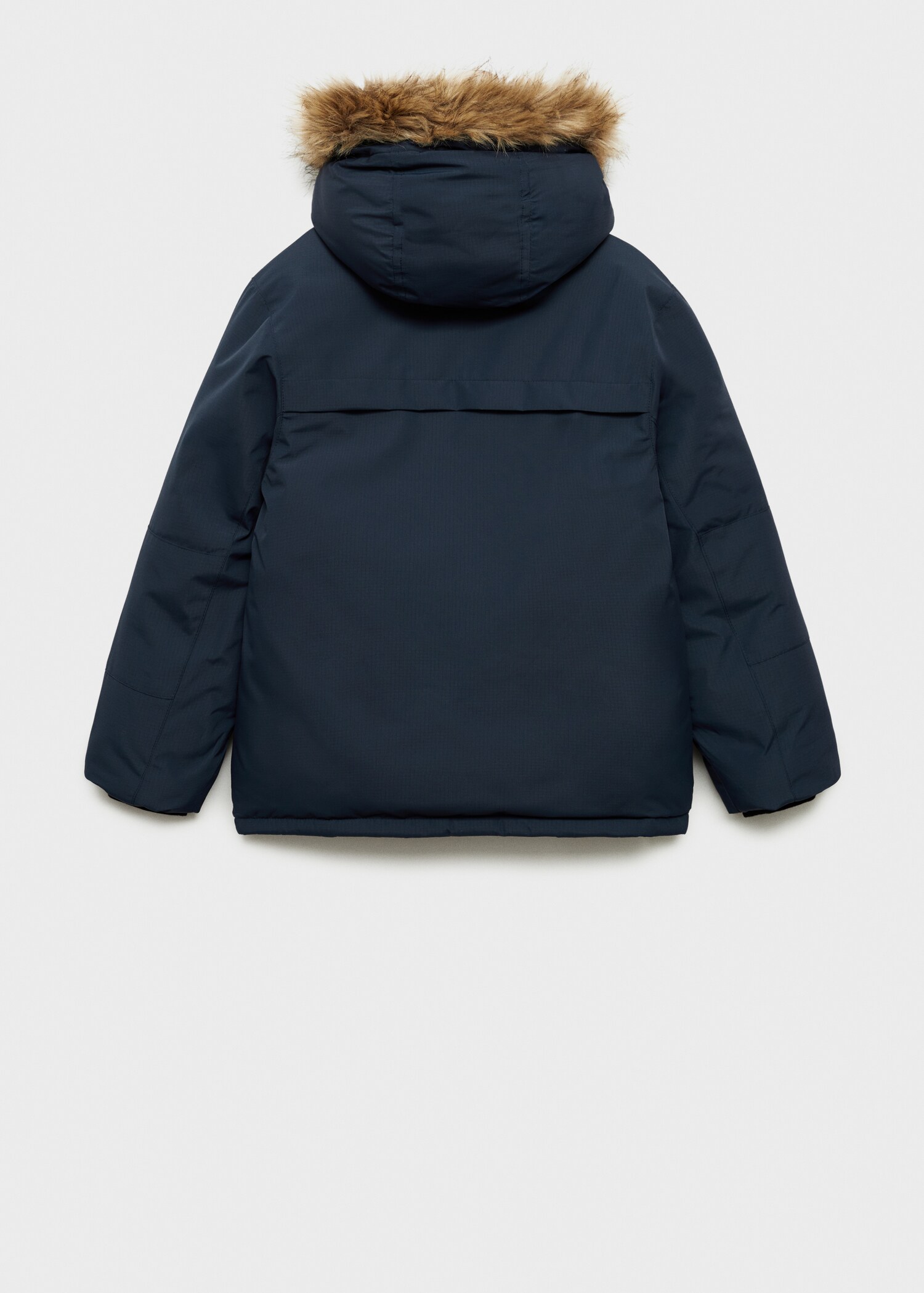 Hood quilted coat - Reverse of the article
