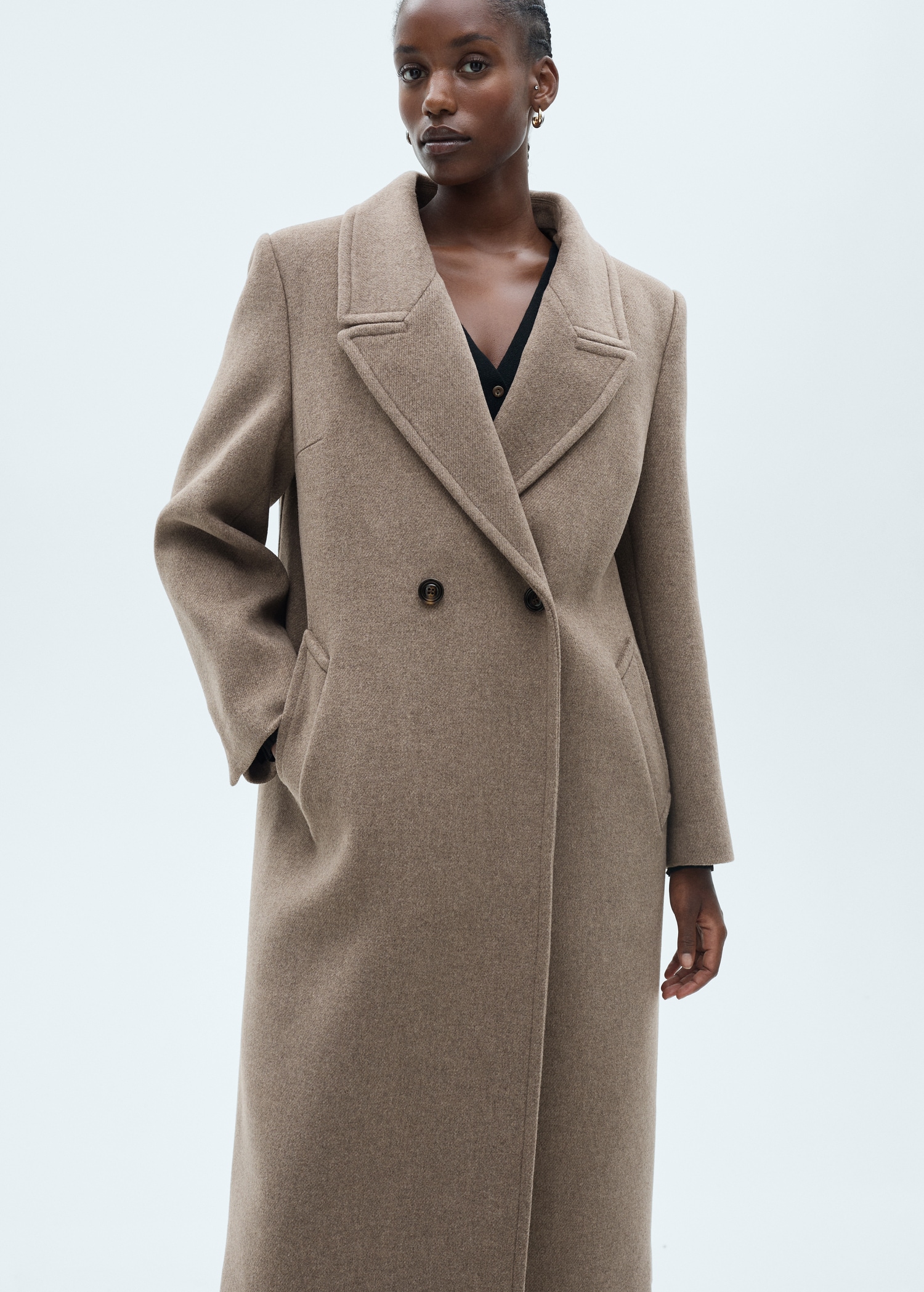 Lapels wool coat - Women | MANGO USA