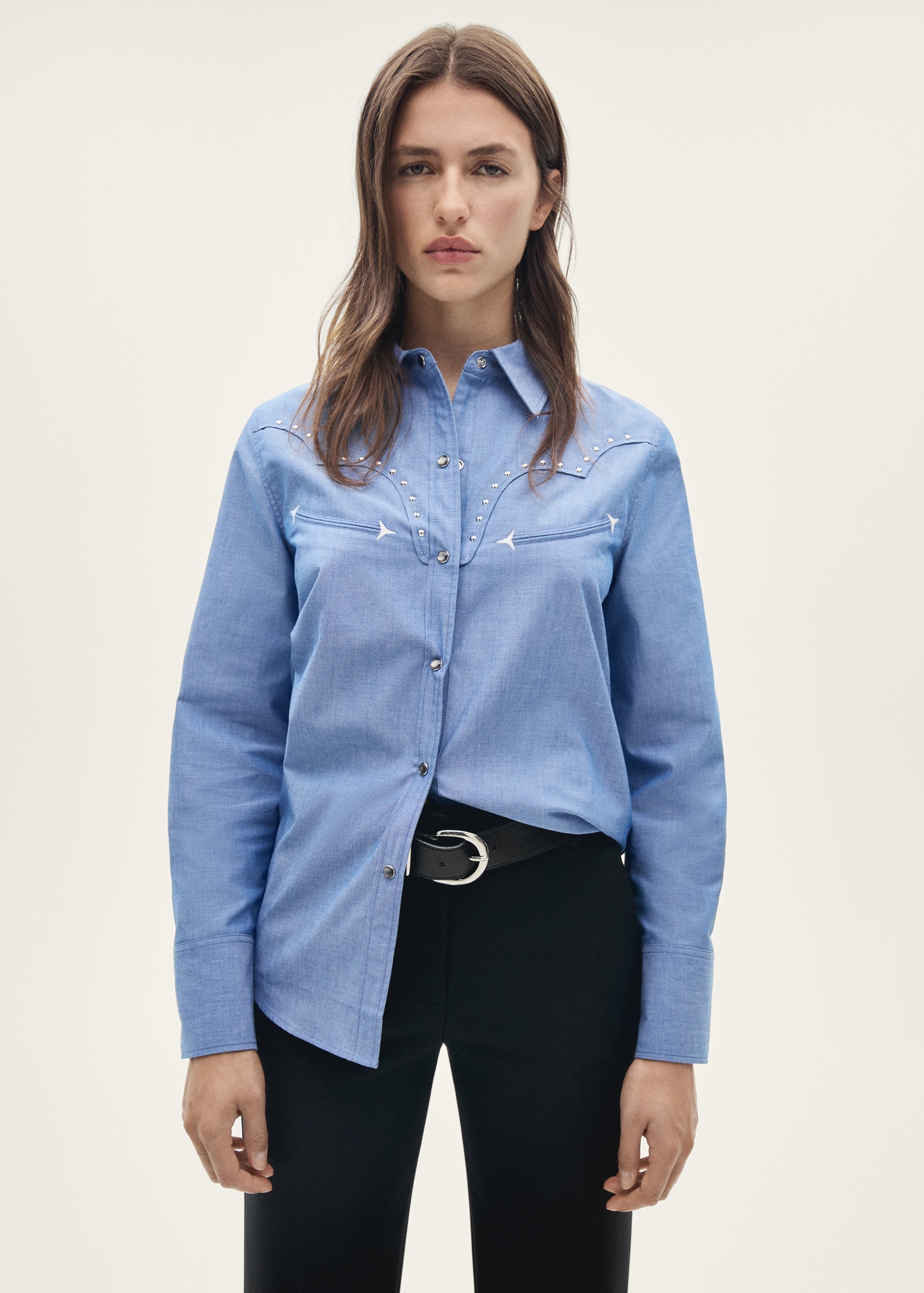Slim-fit linen polo shirt - Medium plane