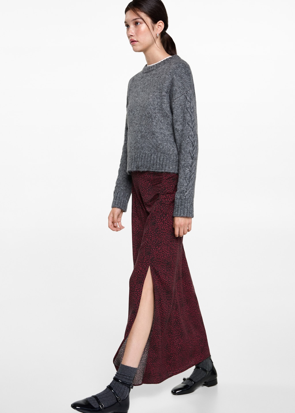 Madagascar leopard print midi skirt 2025