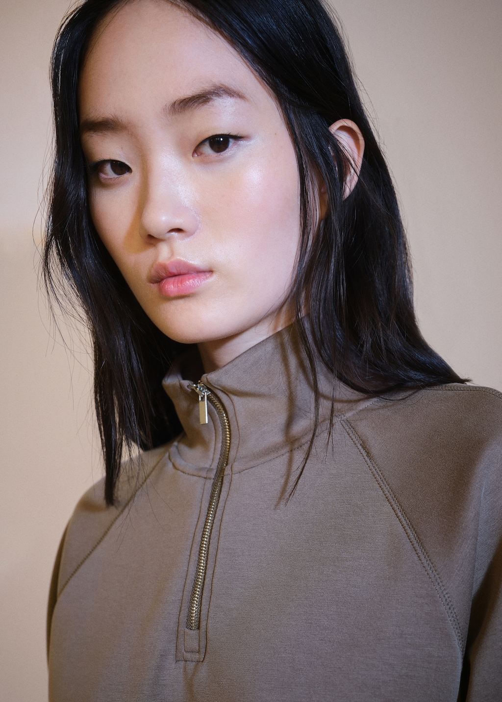 Sweat col montant zippé femme new arrivals