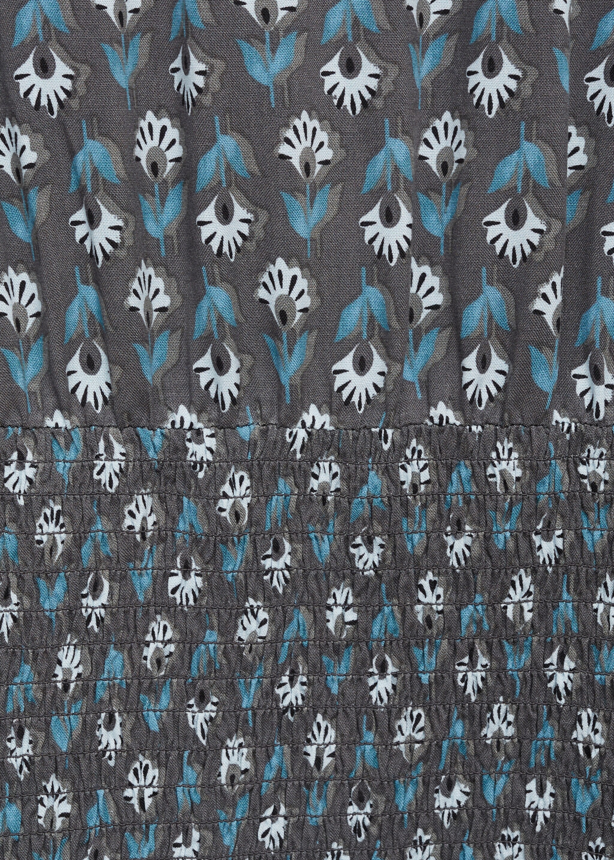 Vestido estampado detalle fruncido - Detalle del artículo 8, Gris antracita. Ref: 77097701-00.