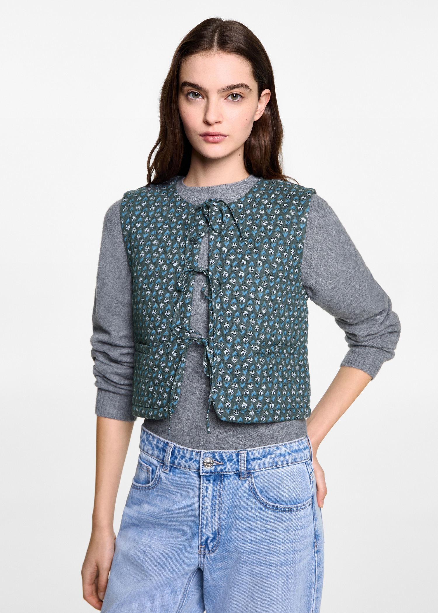 Bodywarmer met print - Middenvlak