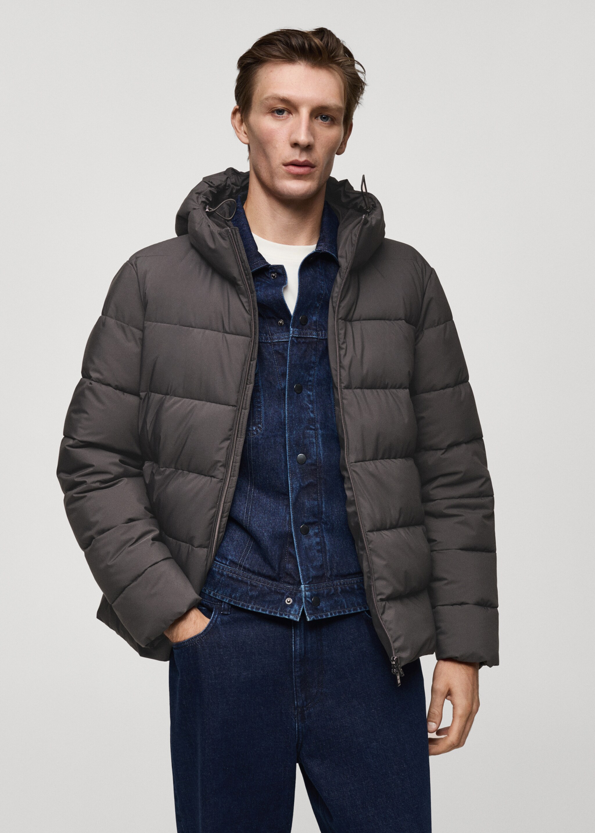 Anorak acolchado impermeable termoregulador - Plano medio
