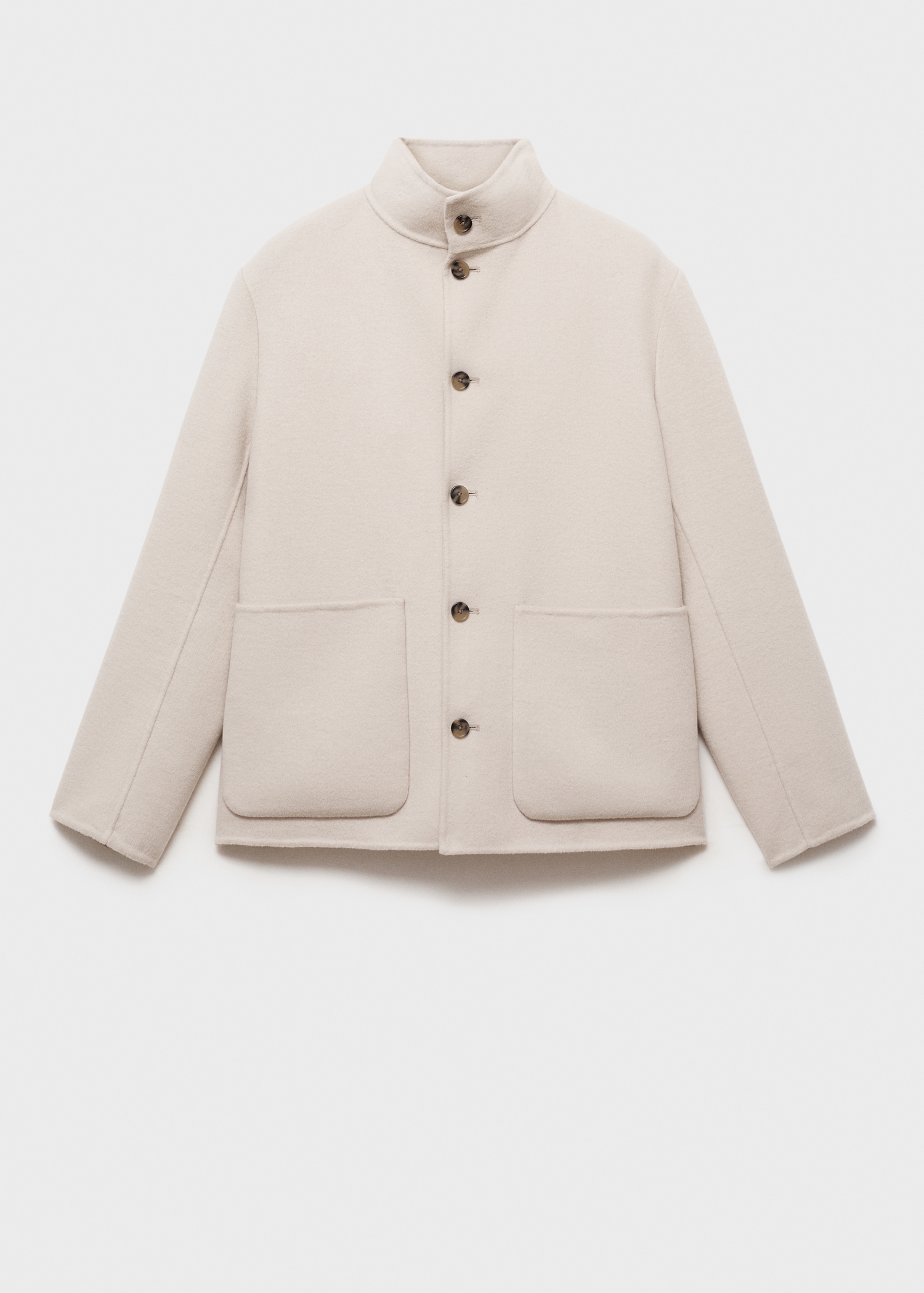 Veste en laine faite à la main col cheminée - Article sans modèle