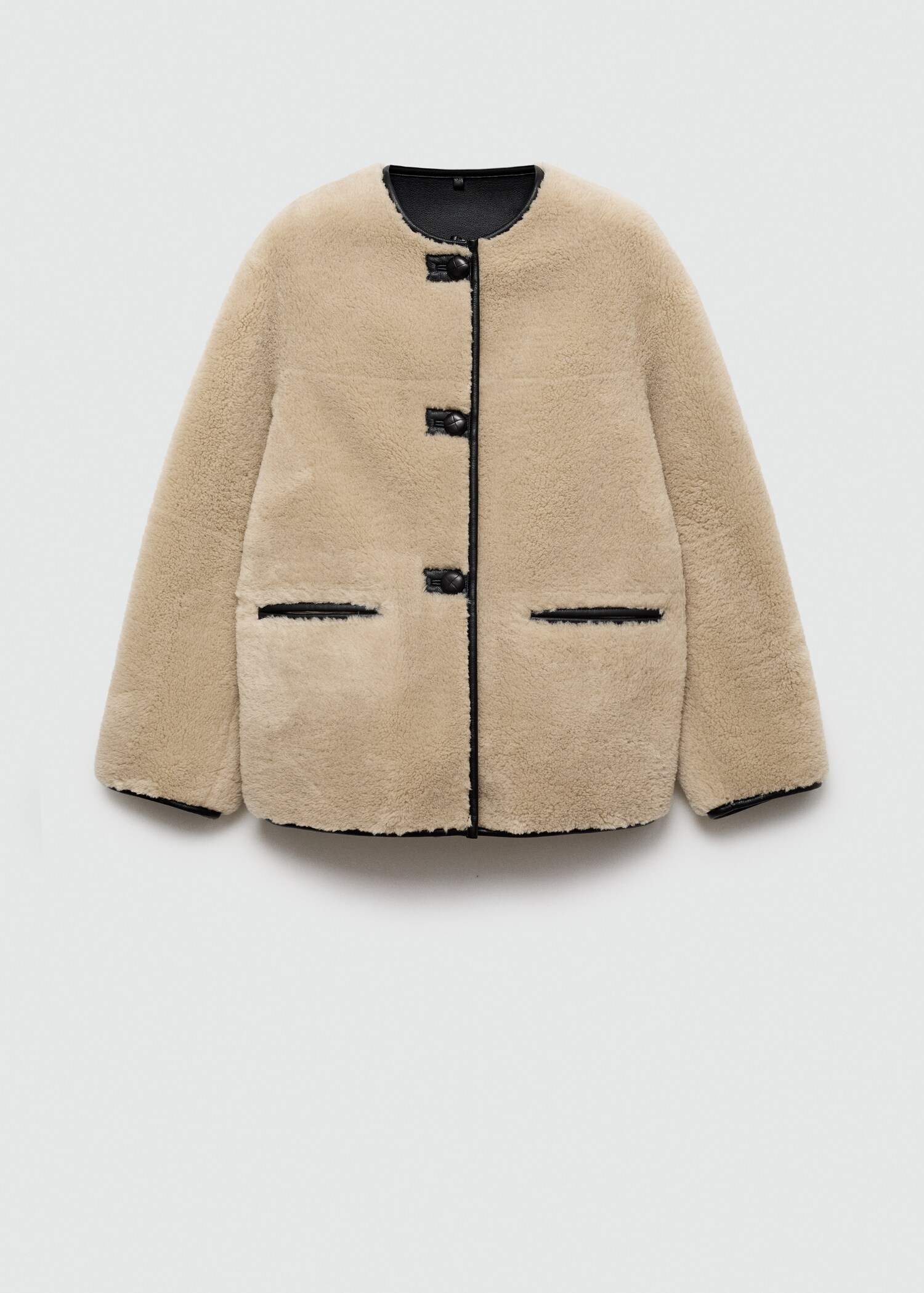 Fur-effect coat with appliqués - Article without model