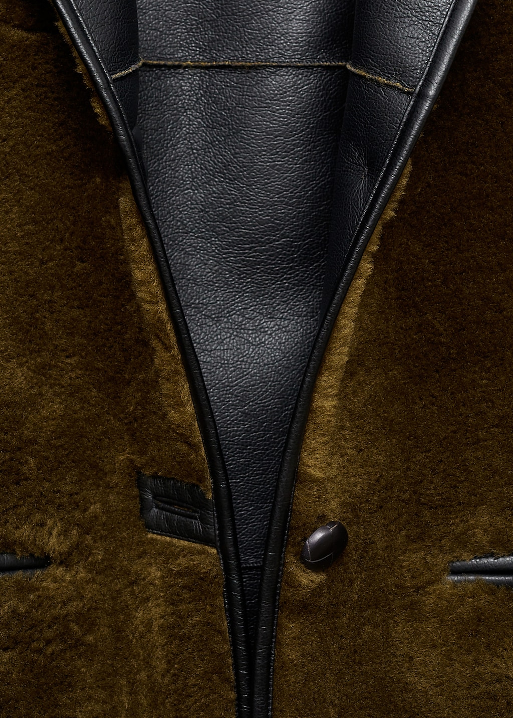 Thumbnail of Fur-effect coat with appliqués - Ecru