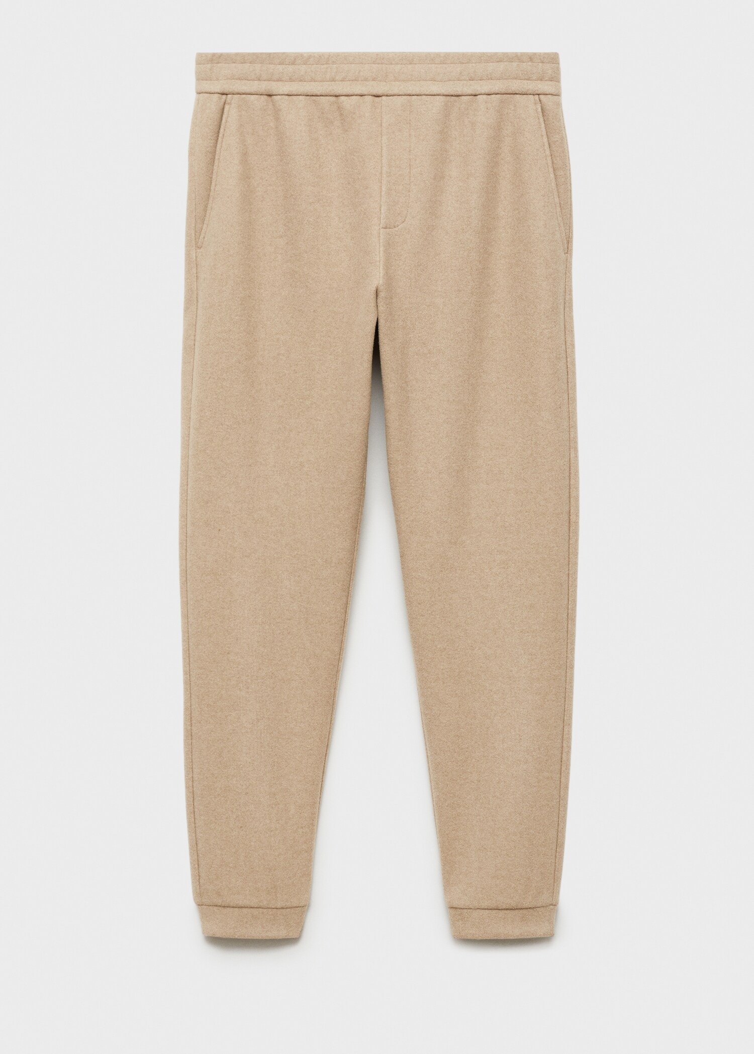 Flannel joggers with drawstring - Article without model