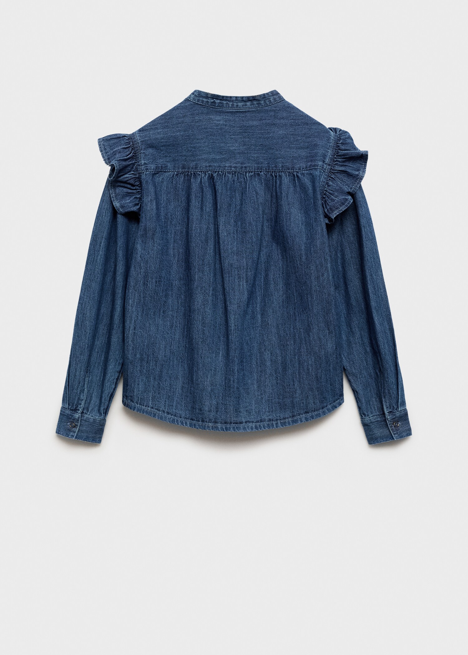 Ruffled denim shirt - Reverse of the article