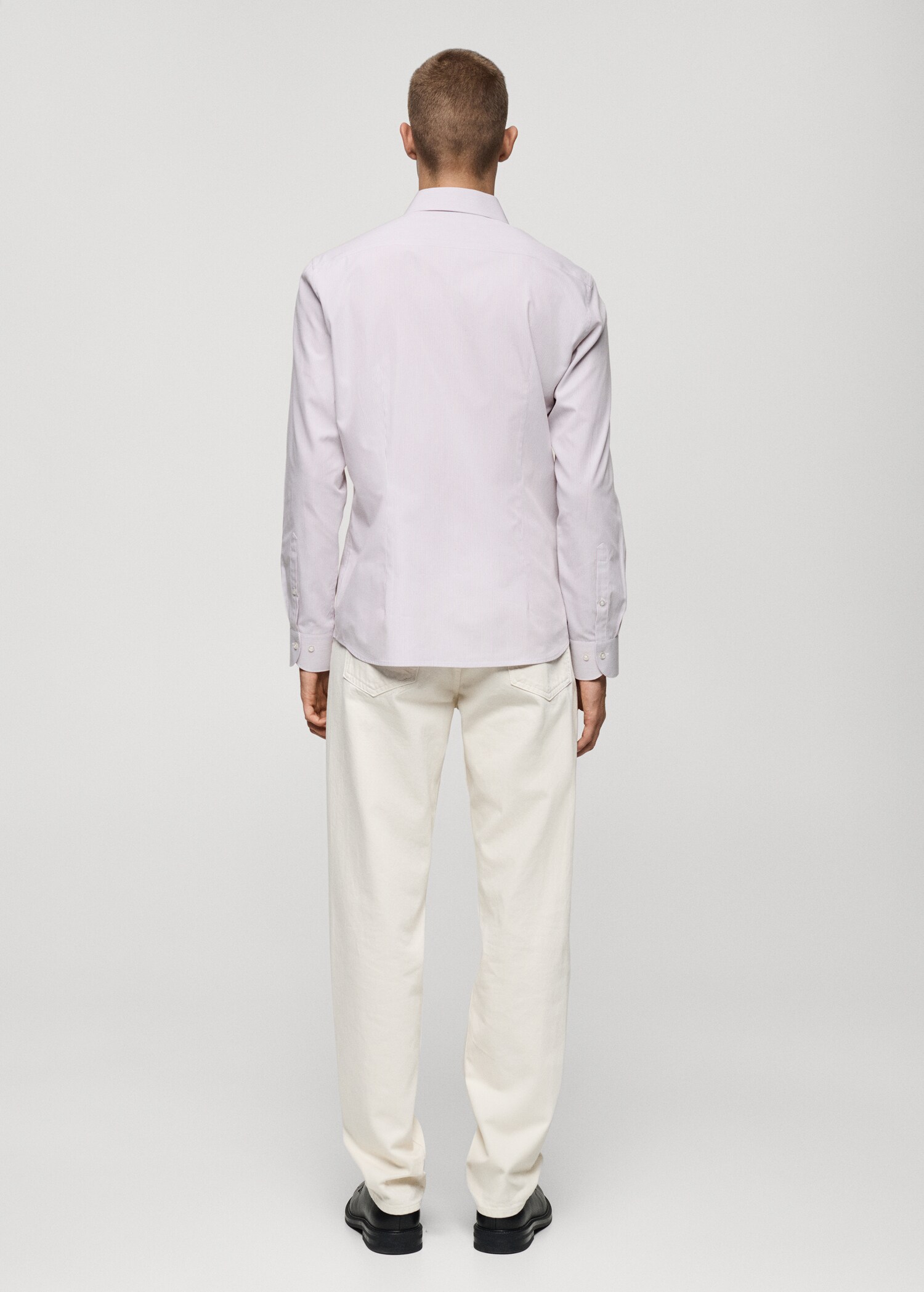 Chemise 100 % coton rayures - Verso de l’article
