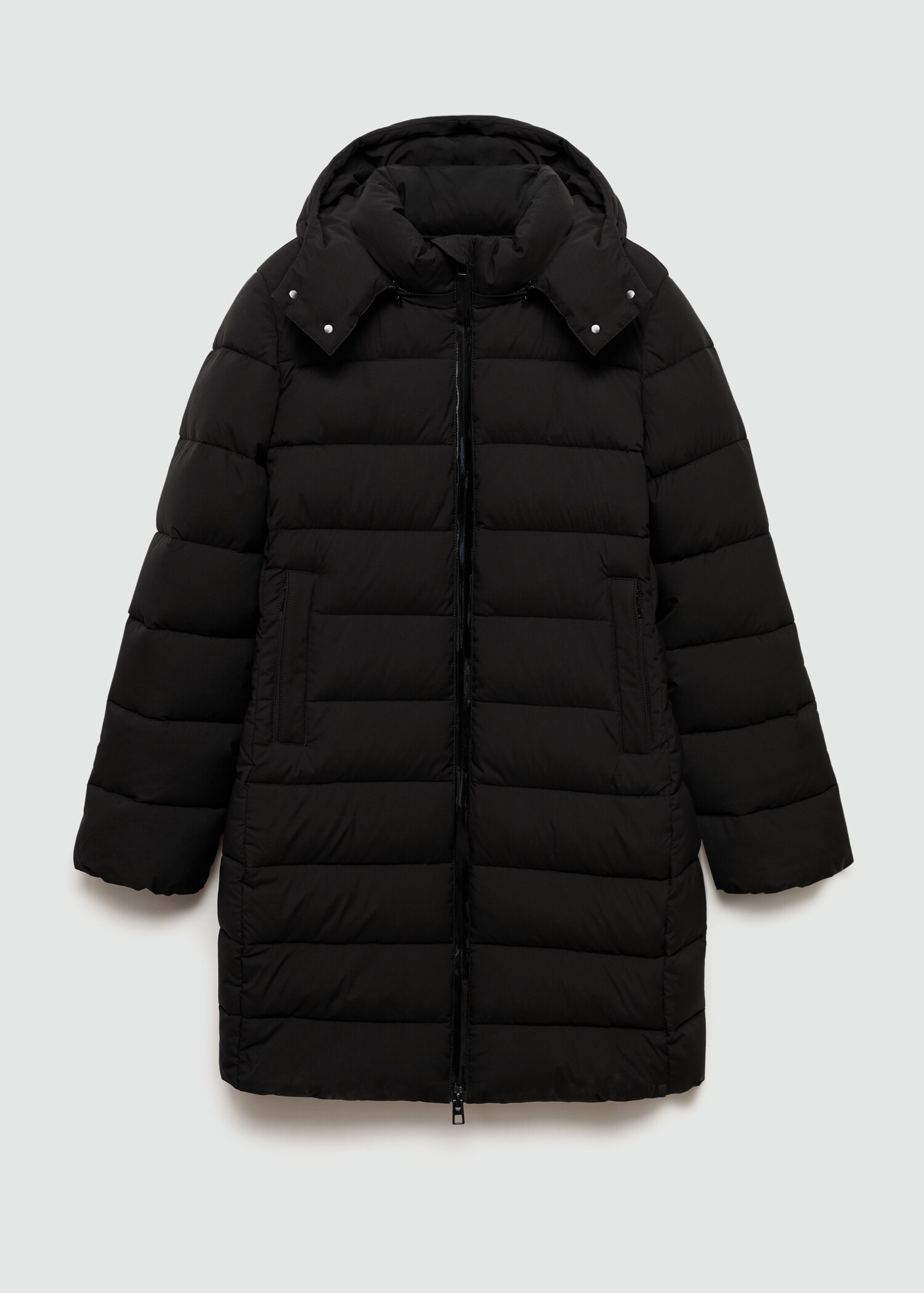 Hood quilted coat - Article without model