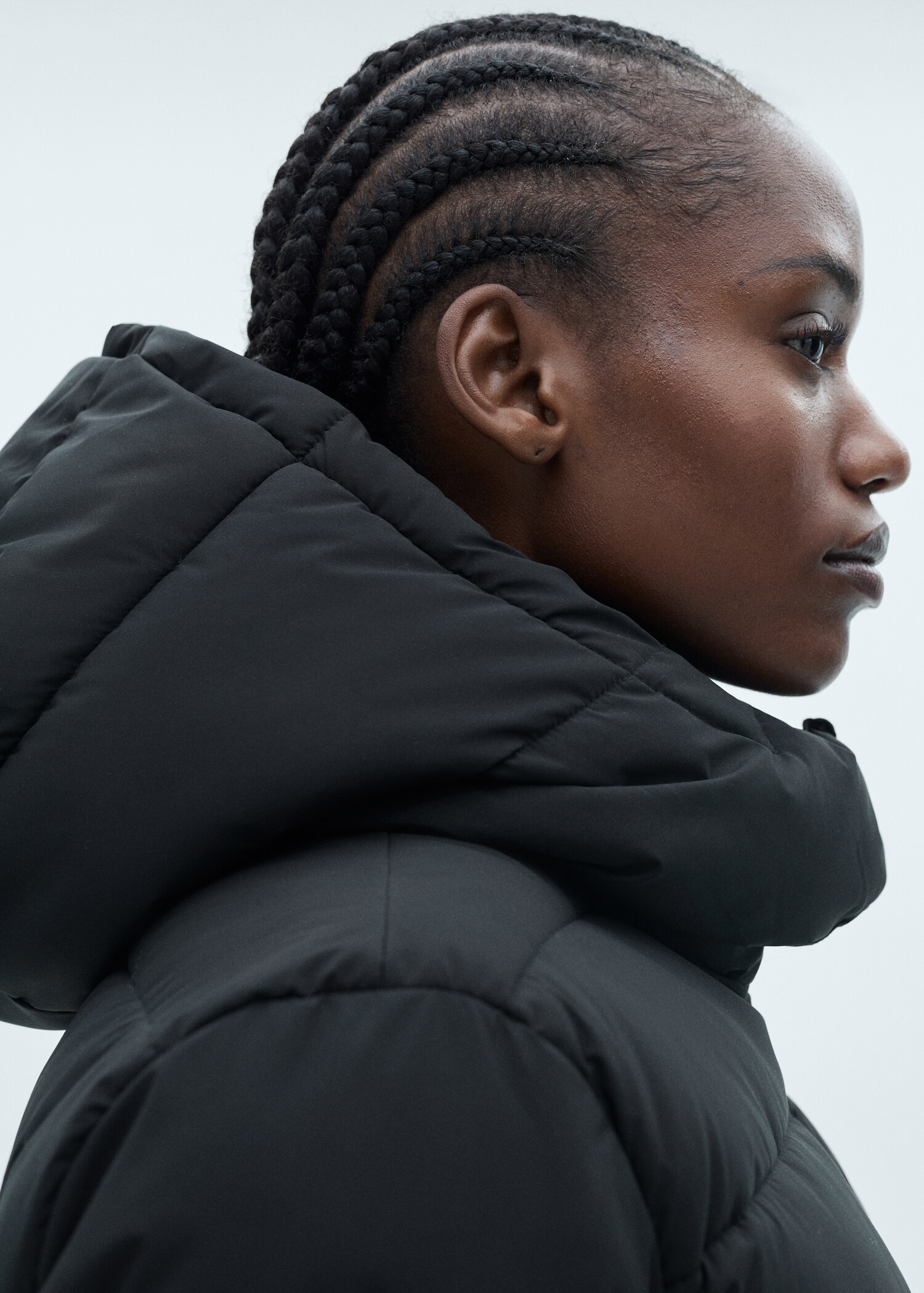 Hood quilted coat - Details of the article 4