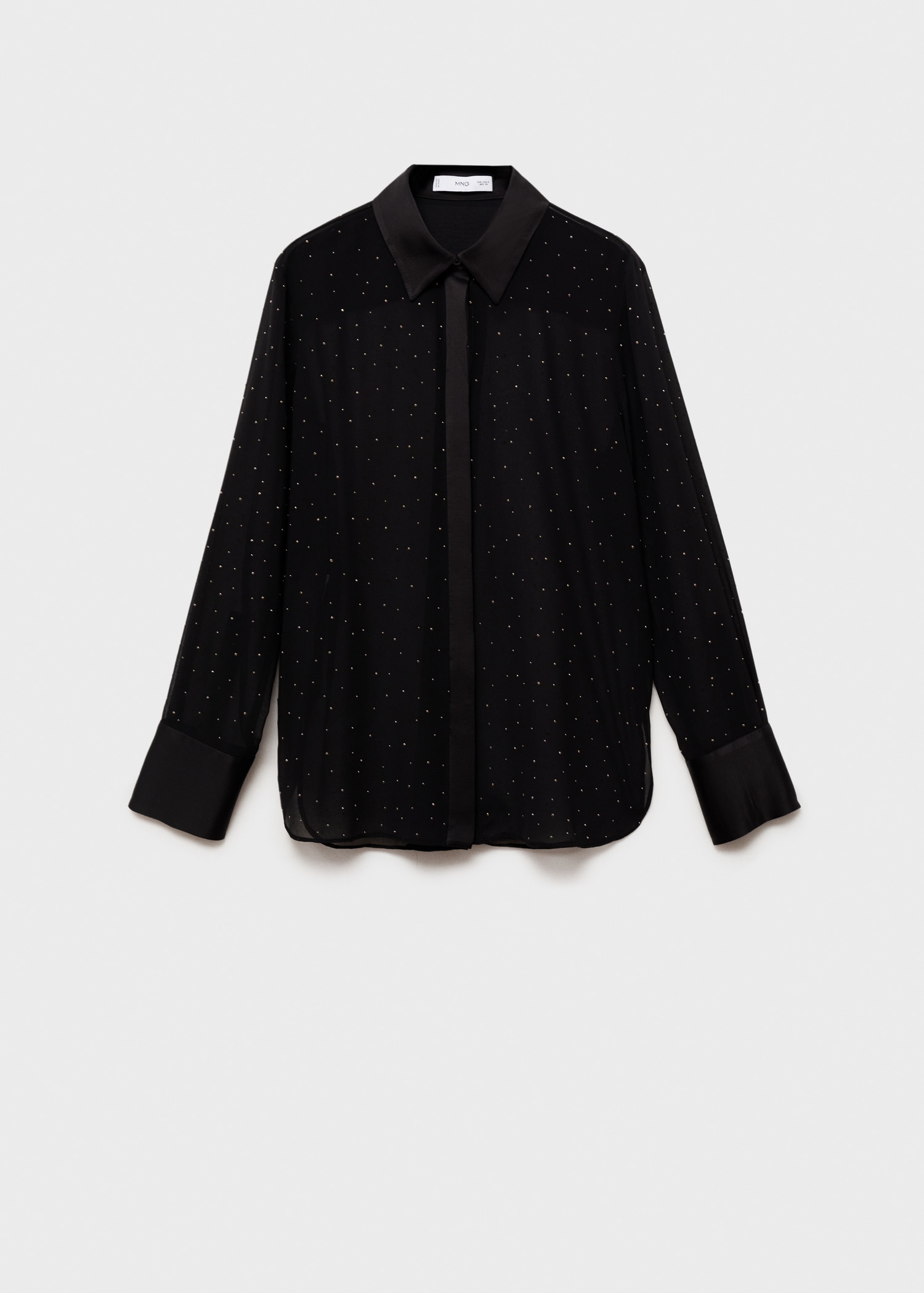 Semi-transparent studded shirt - Article without model