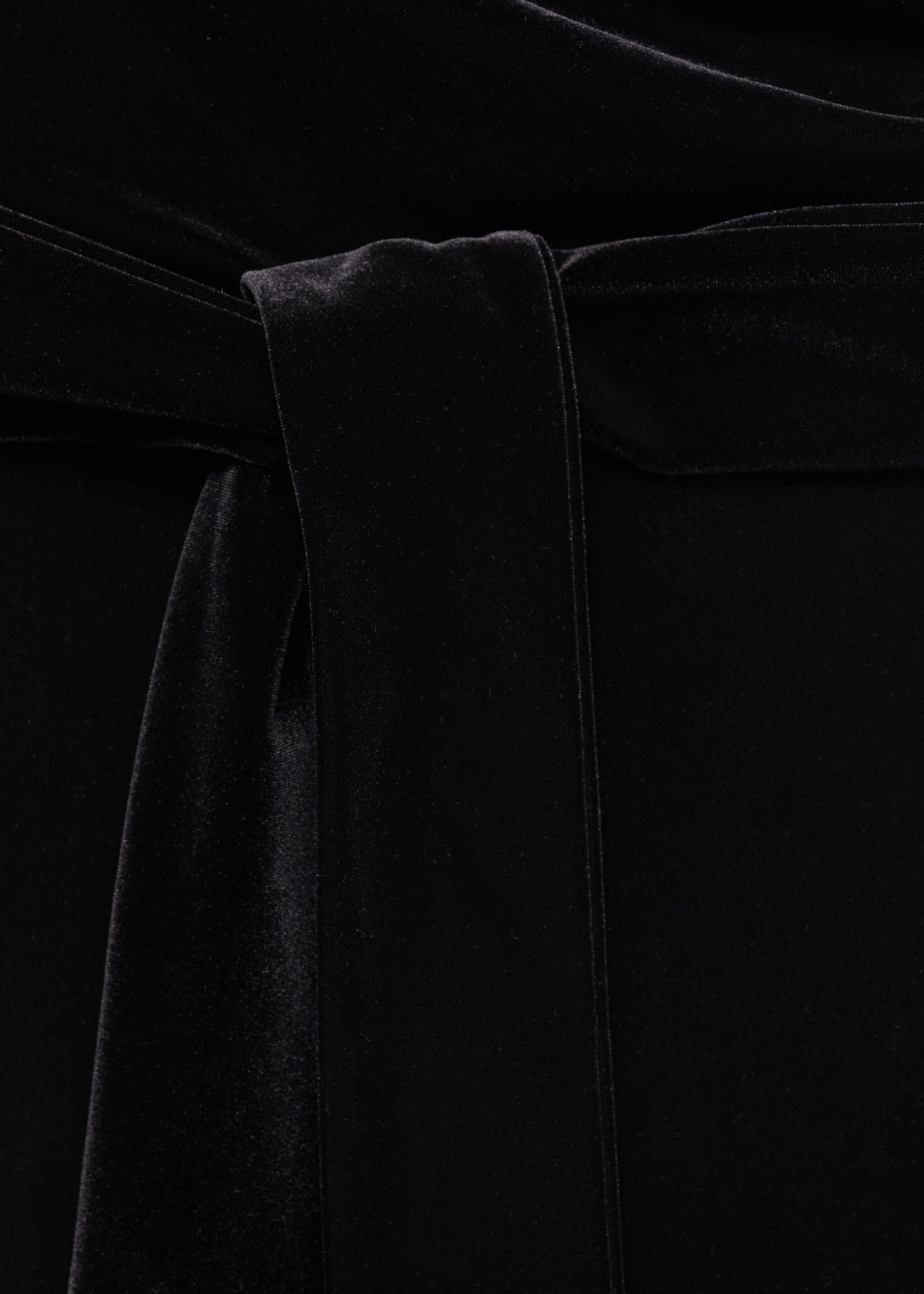 Asymmetric velvet jumpsuit - Details of the article 0