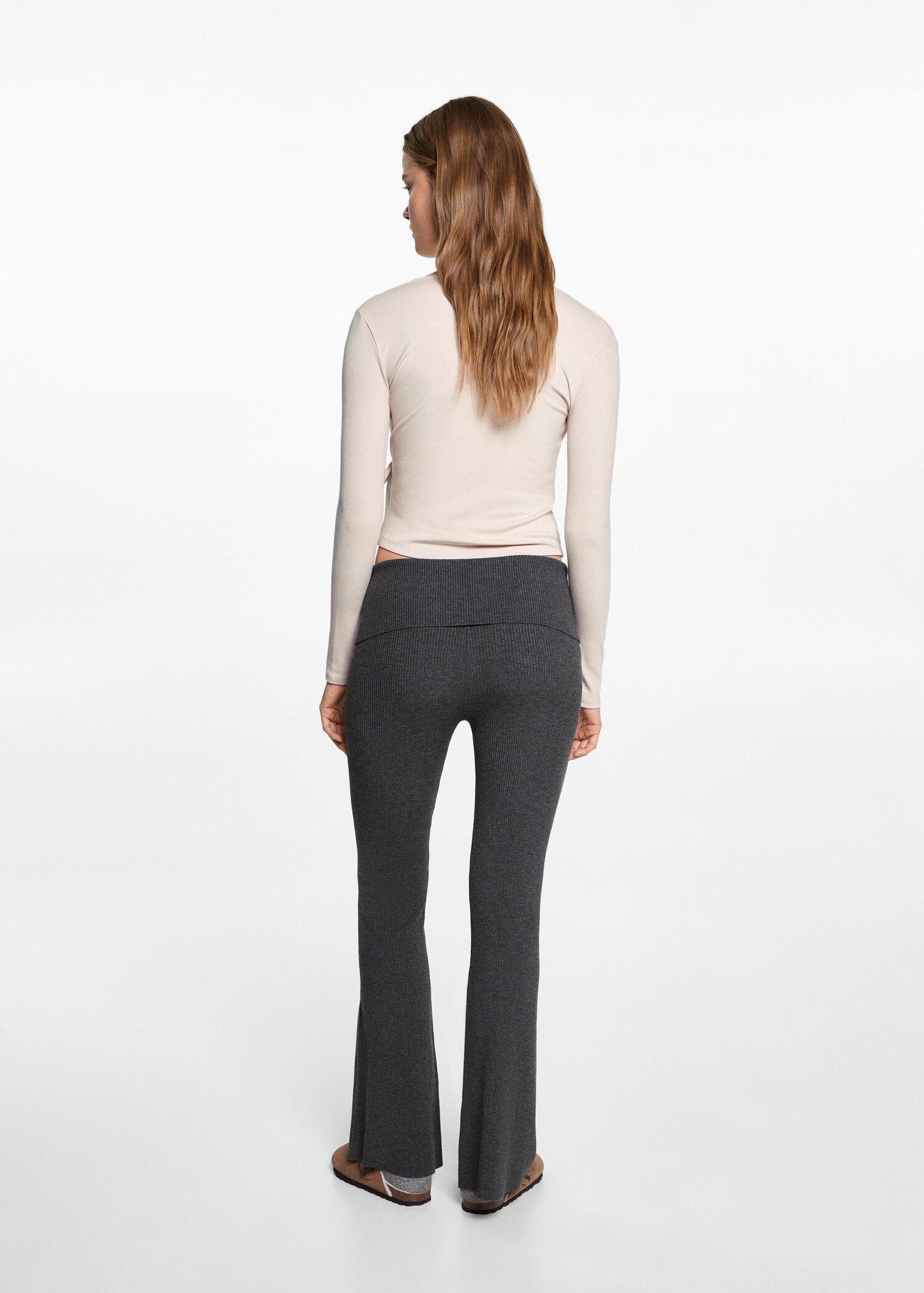 Legging flare maille côtelée - Verso de l’article