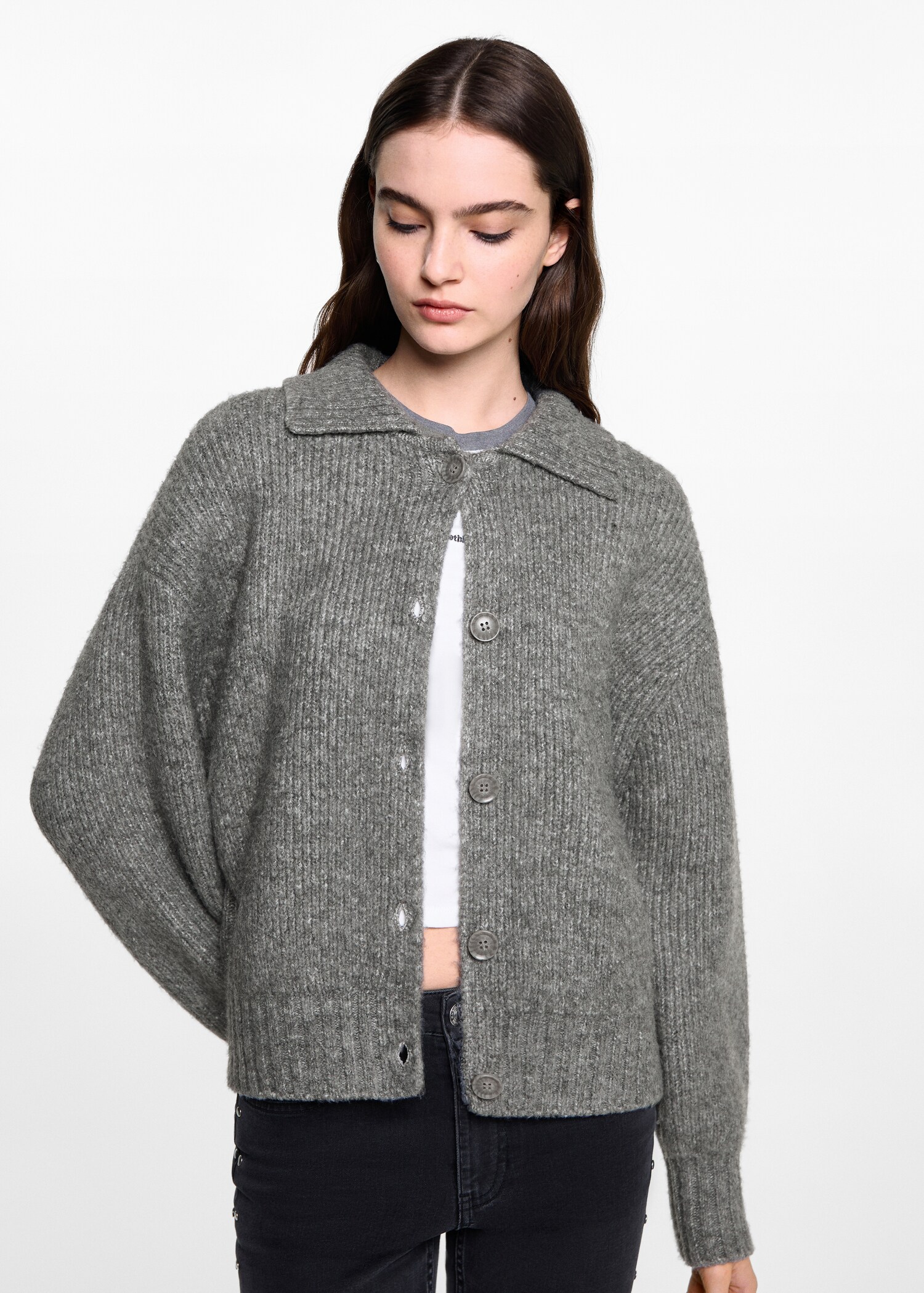Cardigan col polo - Plan moyen