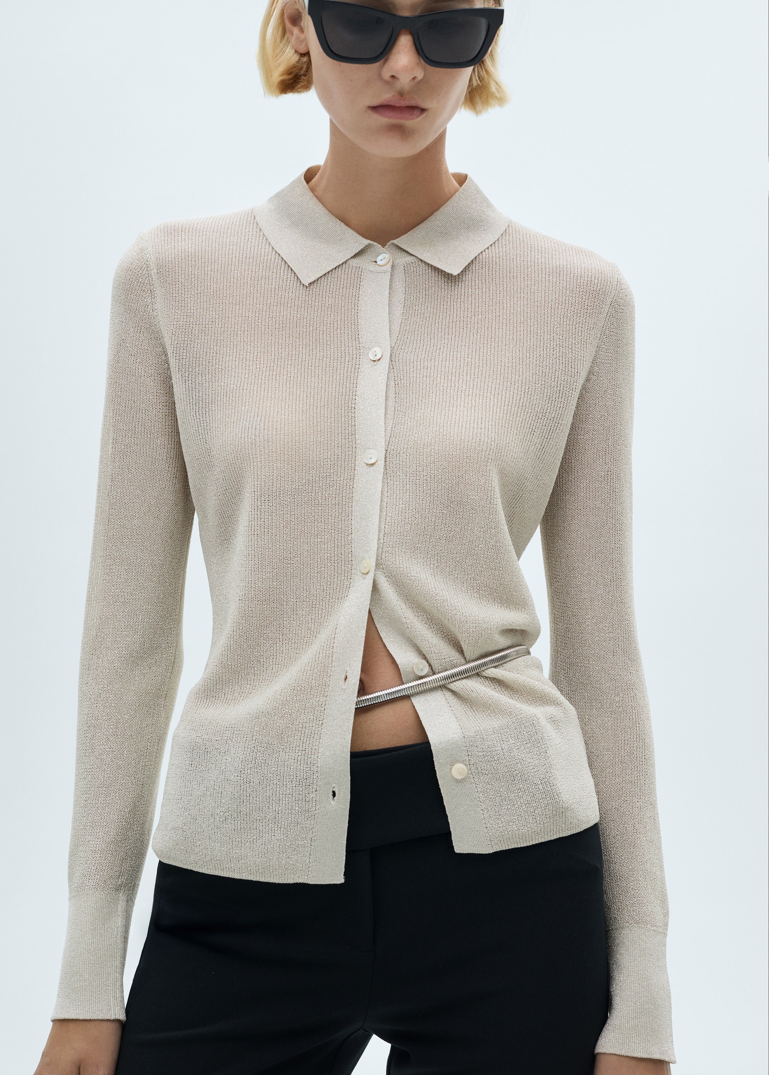 Chemise maille Lurex - Plan moyen