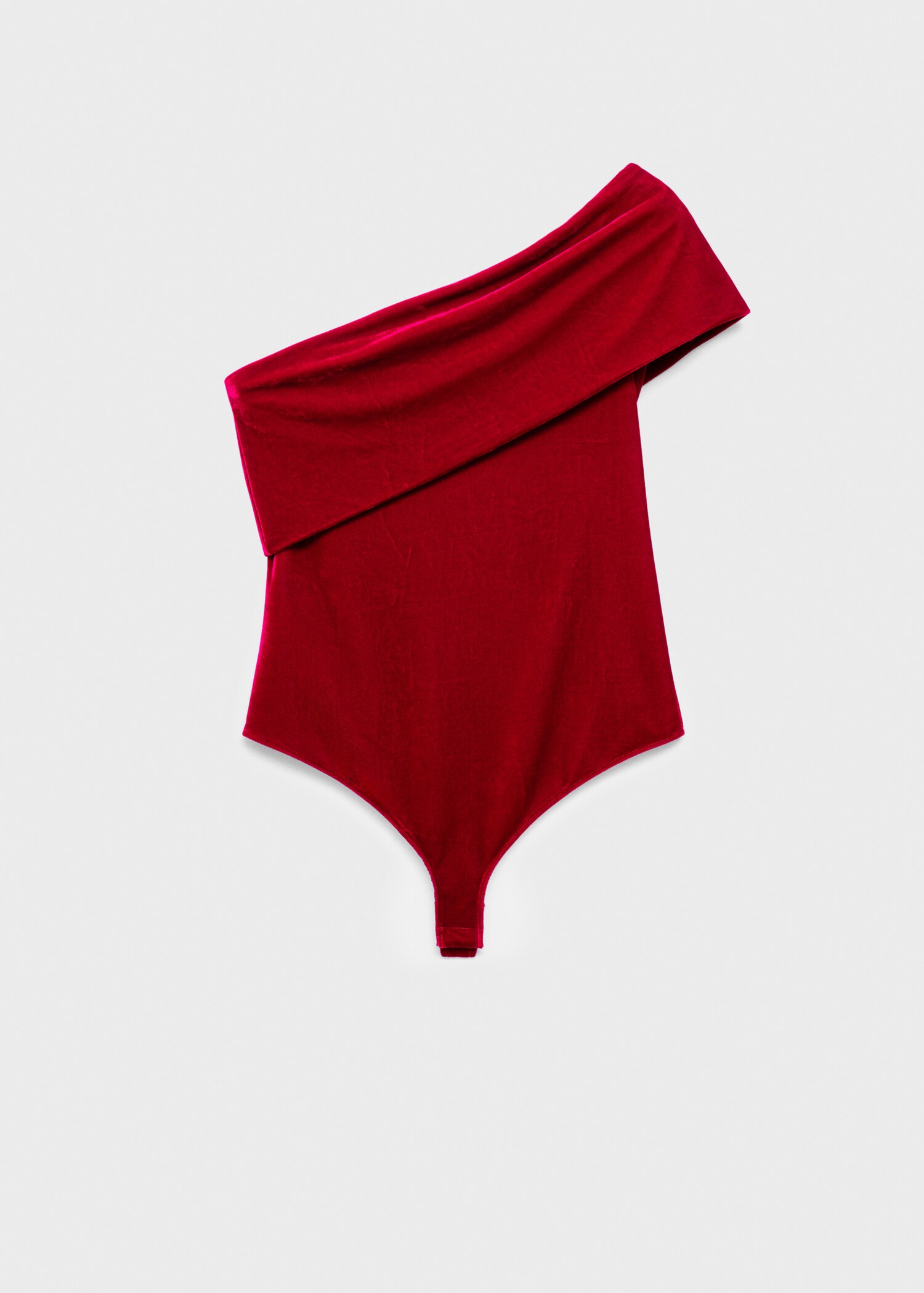 Body asymétrique velours - Article sans modèle