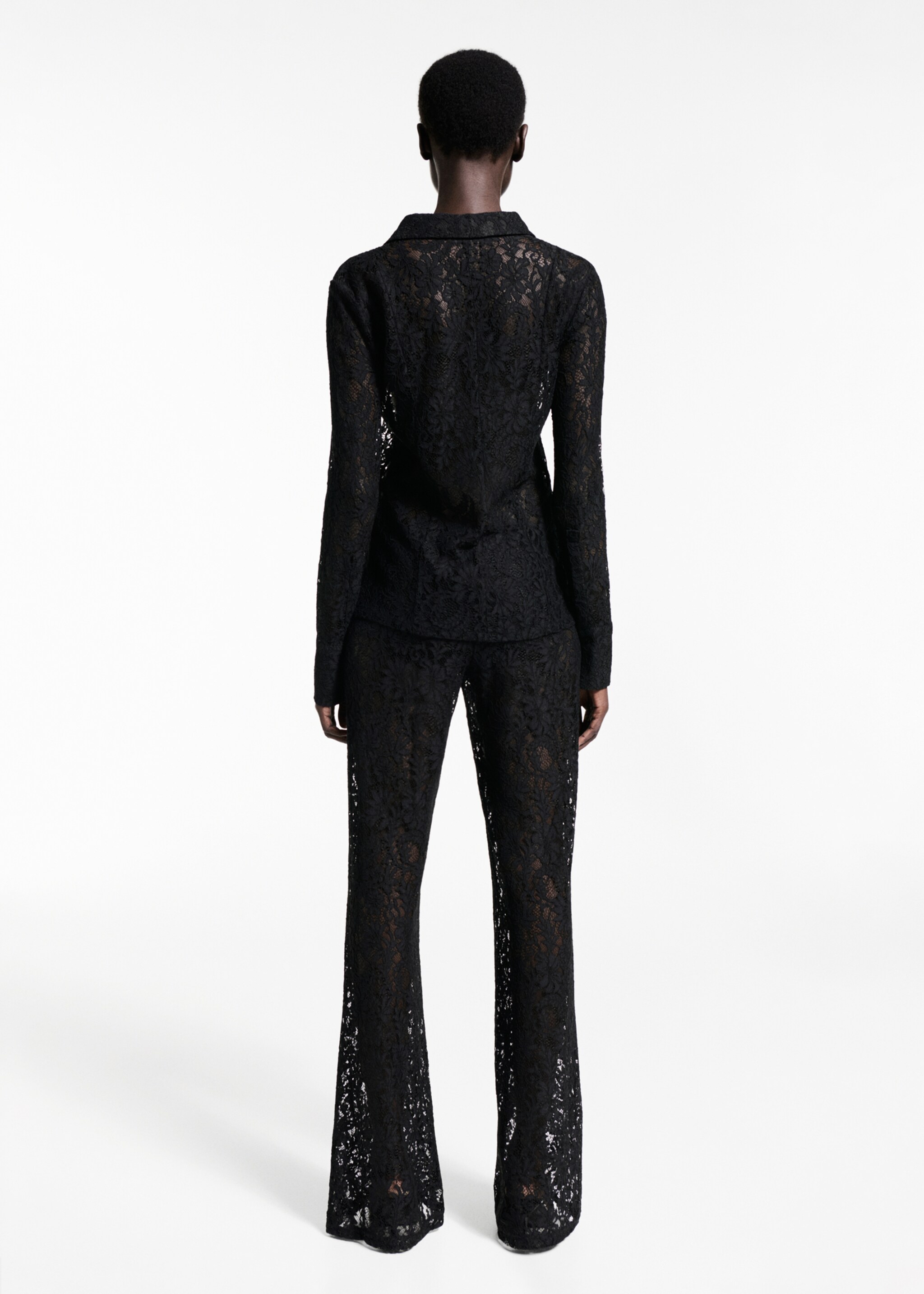 Transparent lace shirt - Reverse of the article
