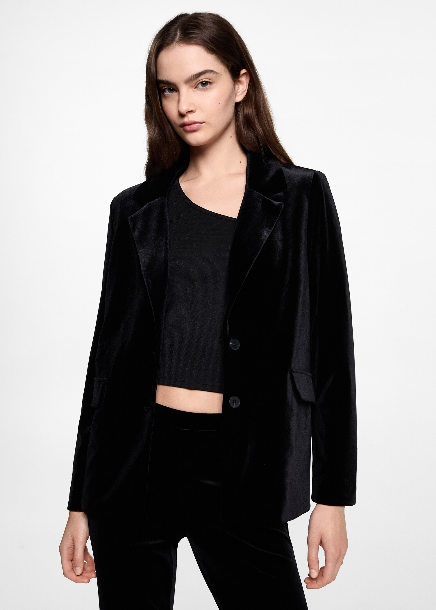 Velvet blazer - Medium plane