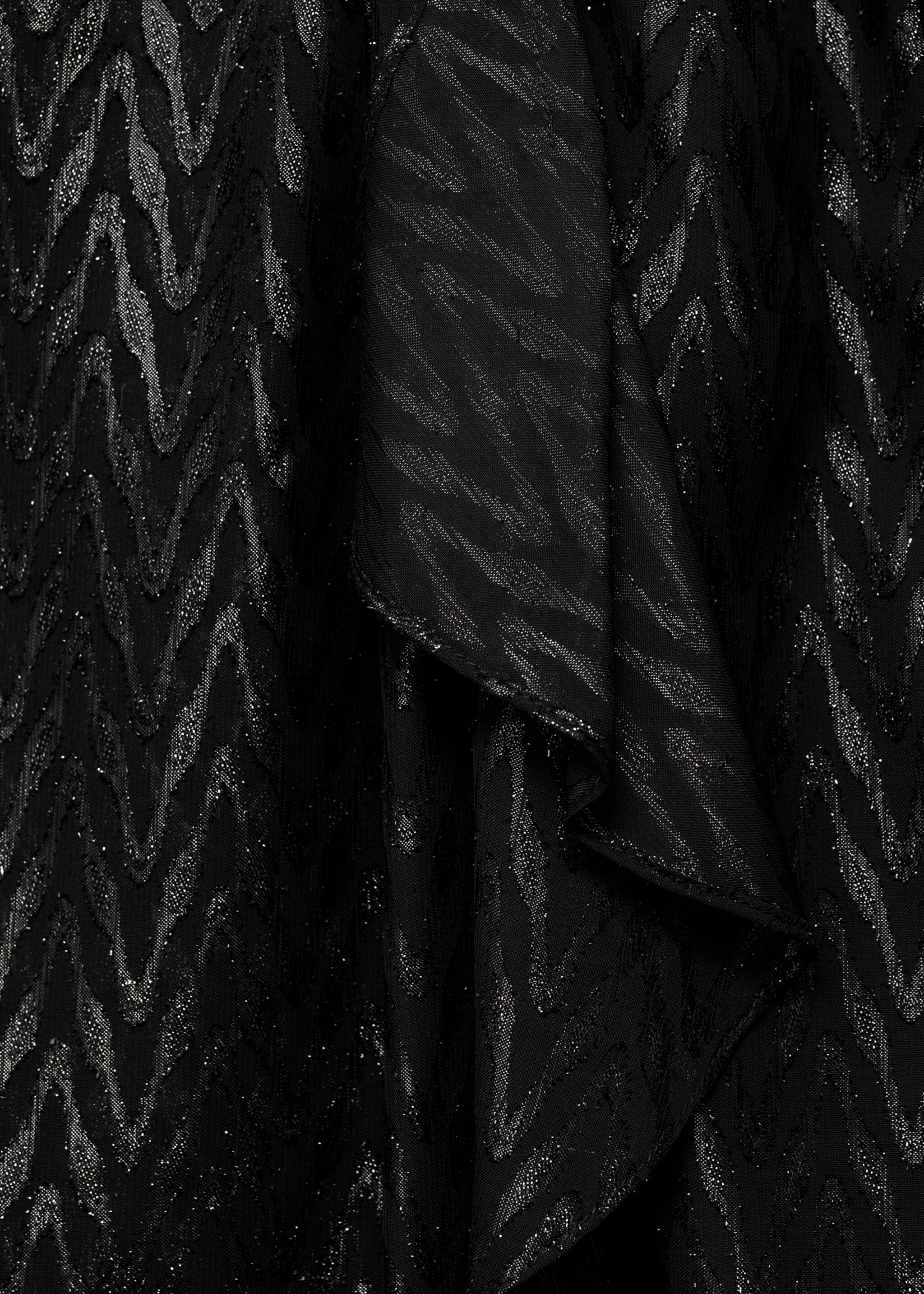 Wrap dress with side slits - Details of the article 0, Black. Ref: 77099065-00.