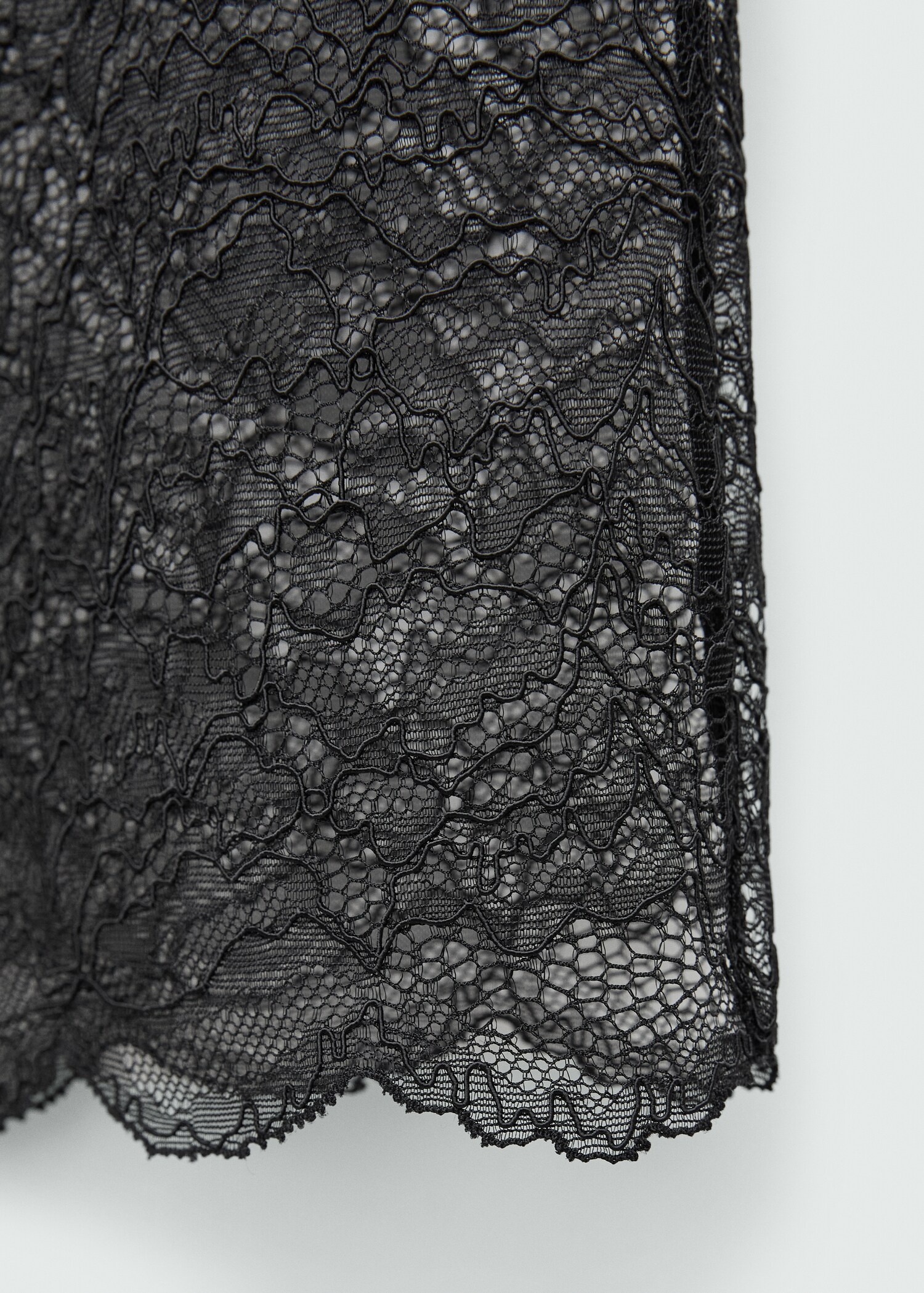 Semi-transparent guipure skirt - Details of the article 0