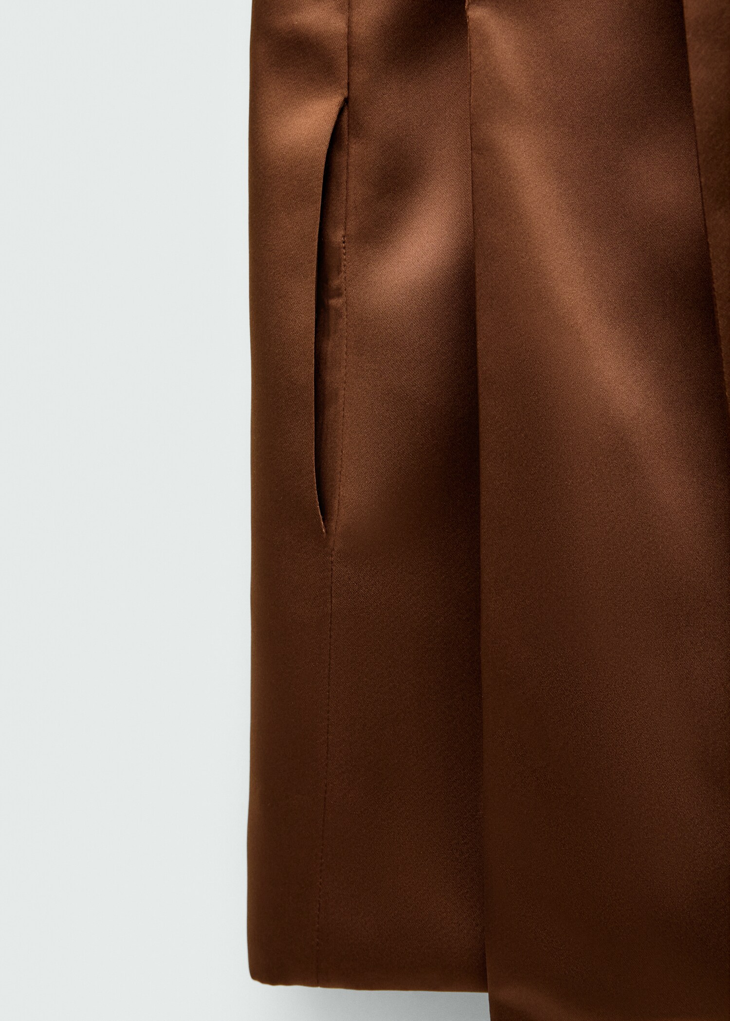 Short strapless satin dress - Details of the article 0