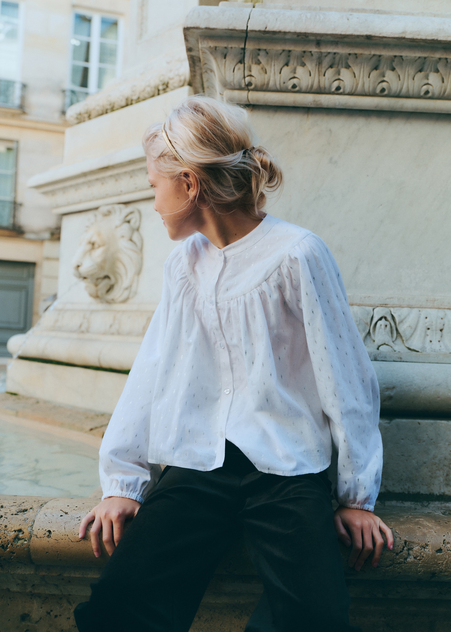 Blouse with lurex details - Details of the article 5