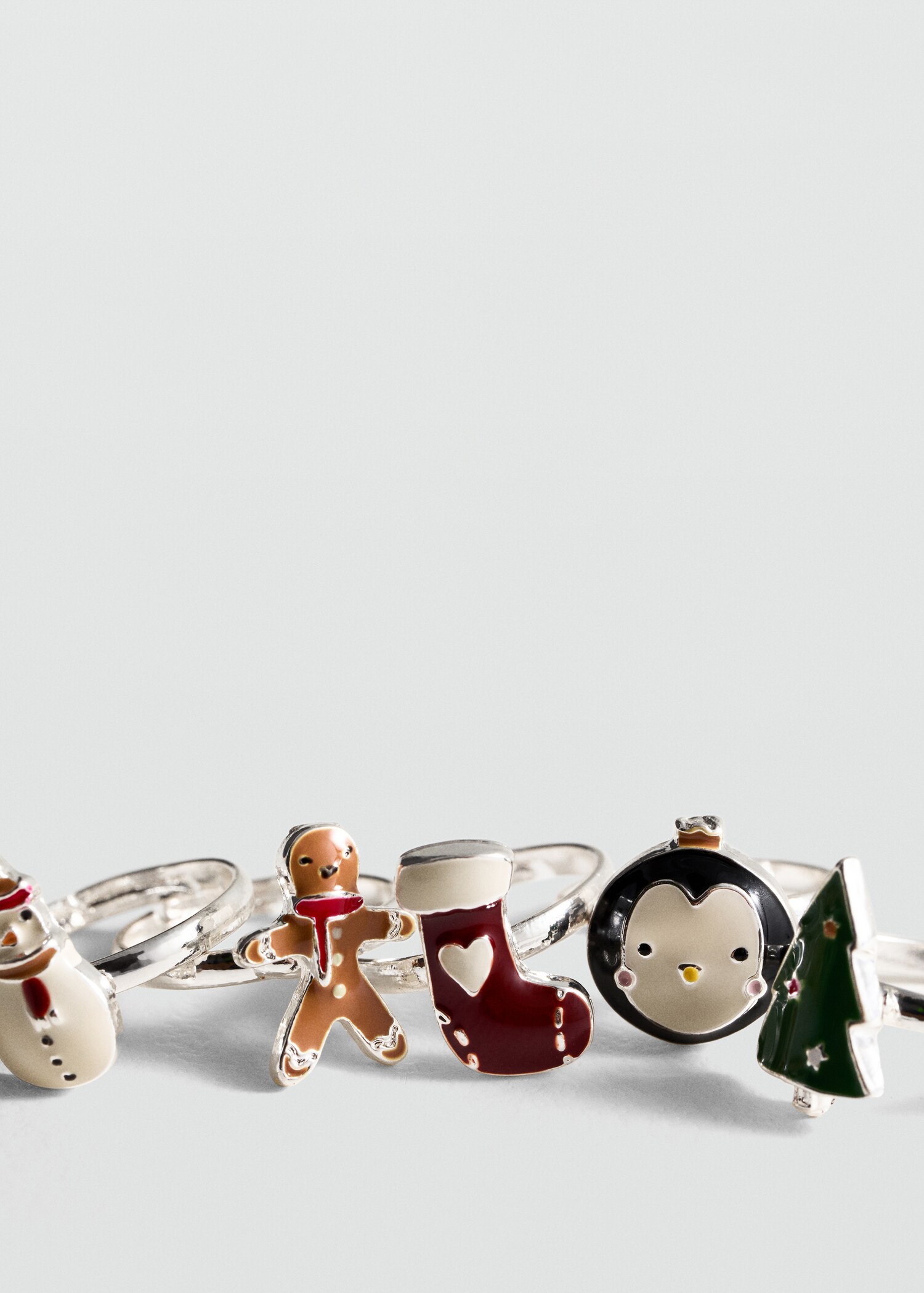 Pack of 5 Christmas rings - Details of the article 1